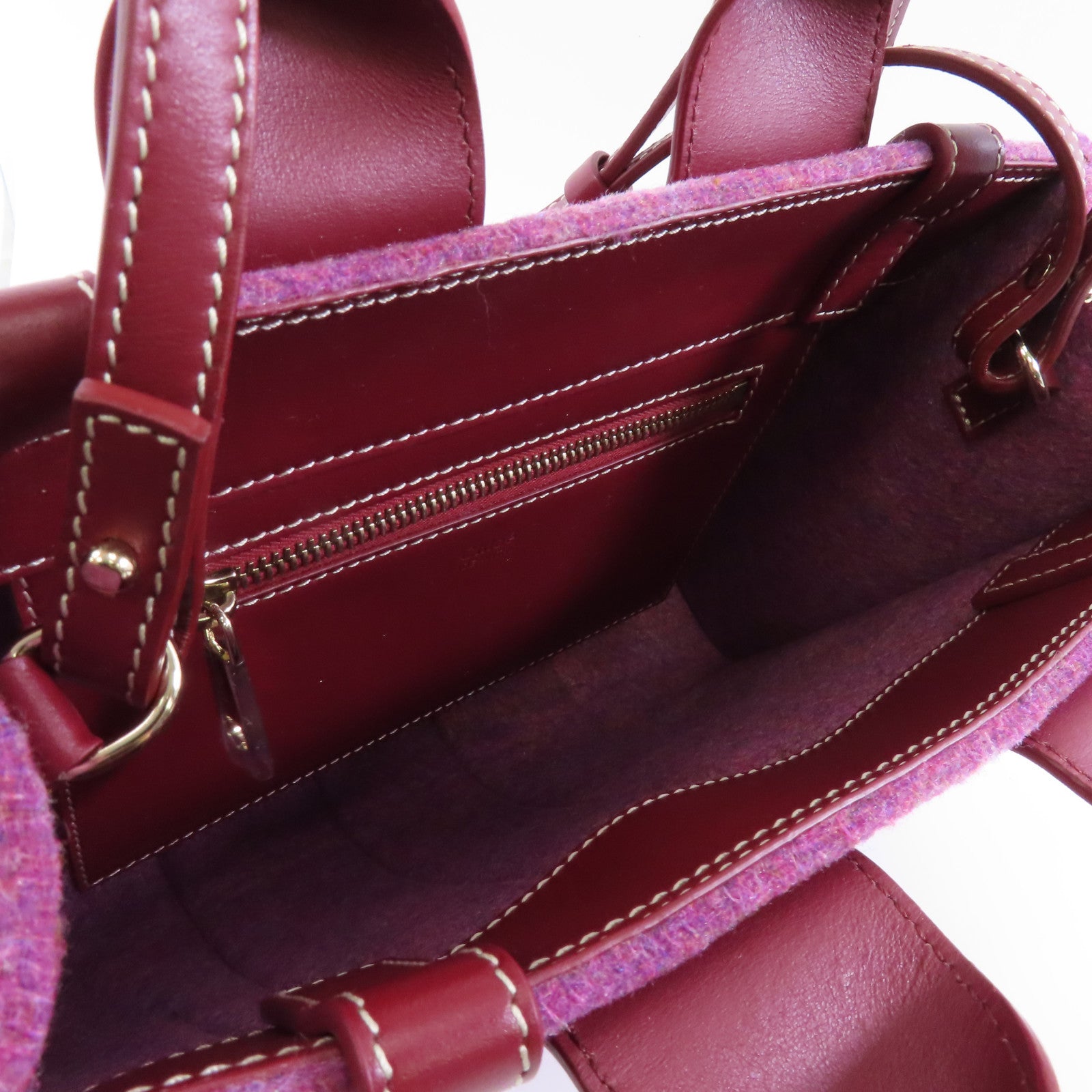 Chloe 【激減優惠】聚酯纖維2way Shoulder Bag金扣手挽肩背兩用袋紫色