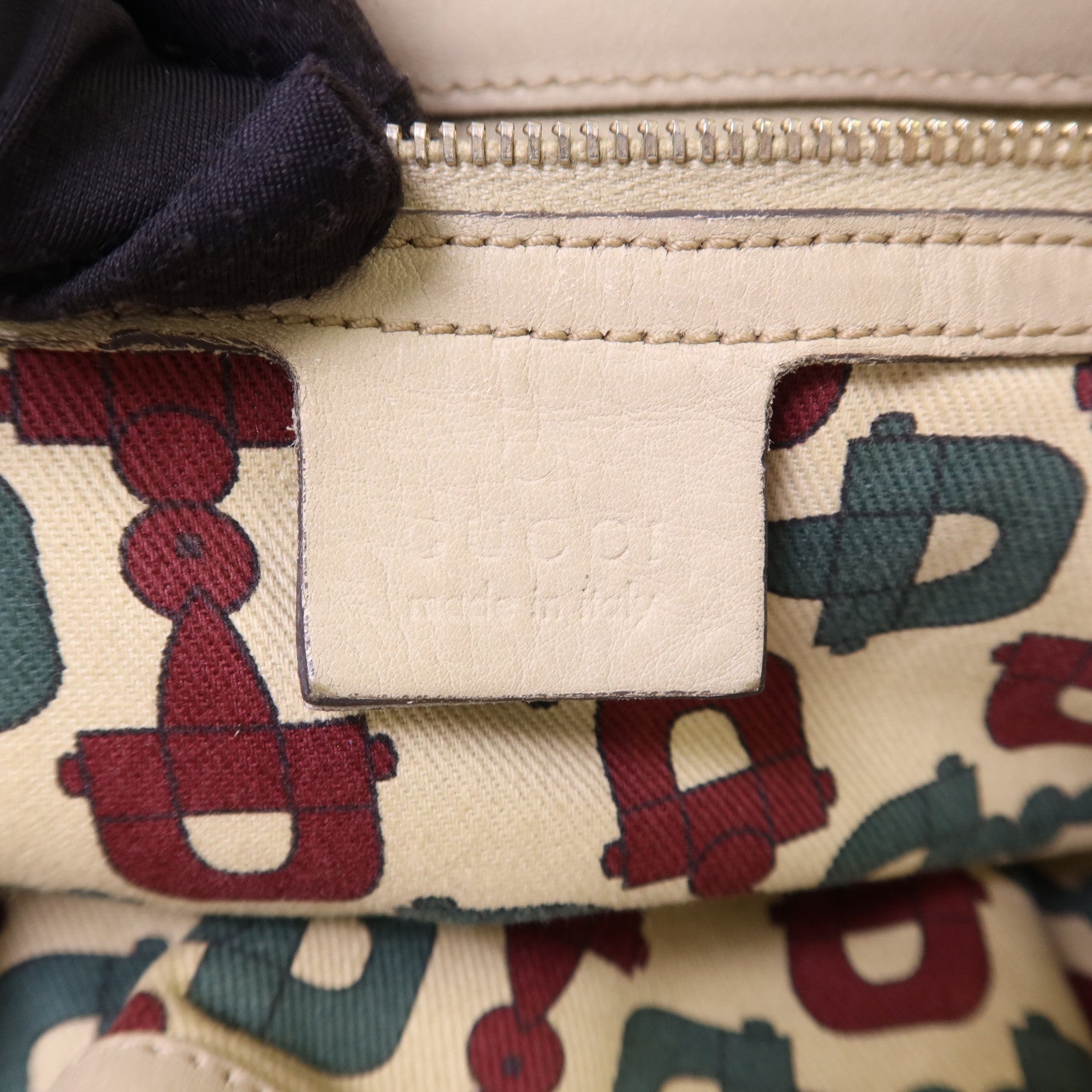 GUCCI 牛皮皮革Guccissima Braided Peggy Tote銀扣肩背袋