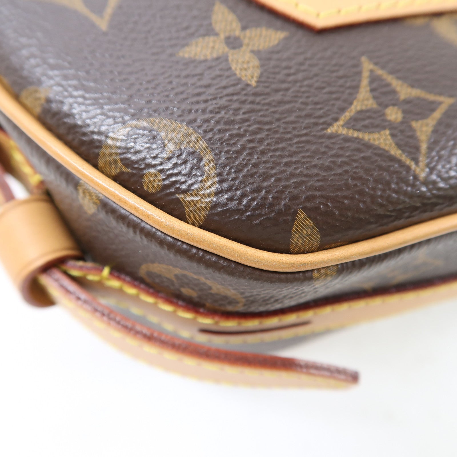 LOUIS VUITTON Monogram Boite Chapeau Souple金扣肩背袋棕色
