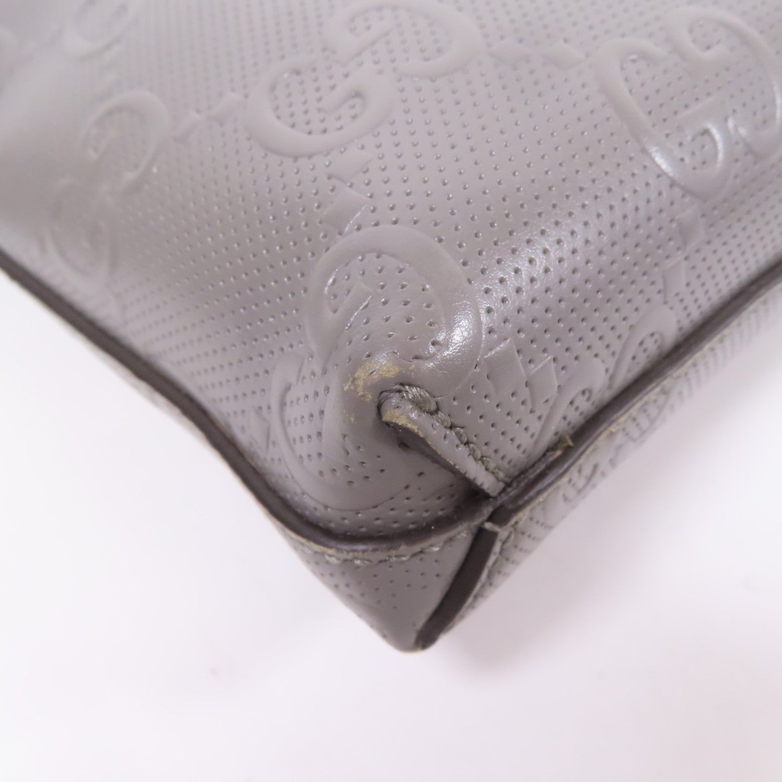 GUCCI 皮革Shoulder Bag銀扣肩背袋