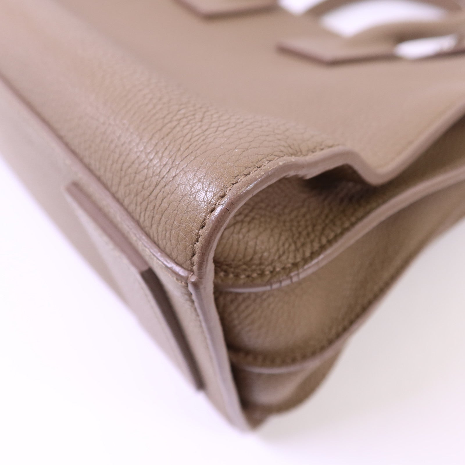 SAINT LAURENT 牛皮皮革Sac De Jour銀扣手挽肩背兩用袋
