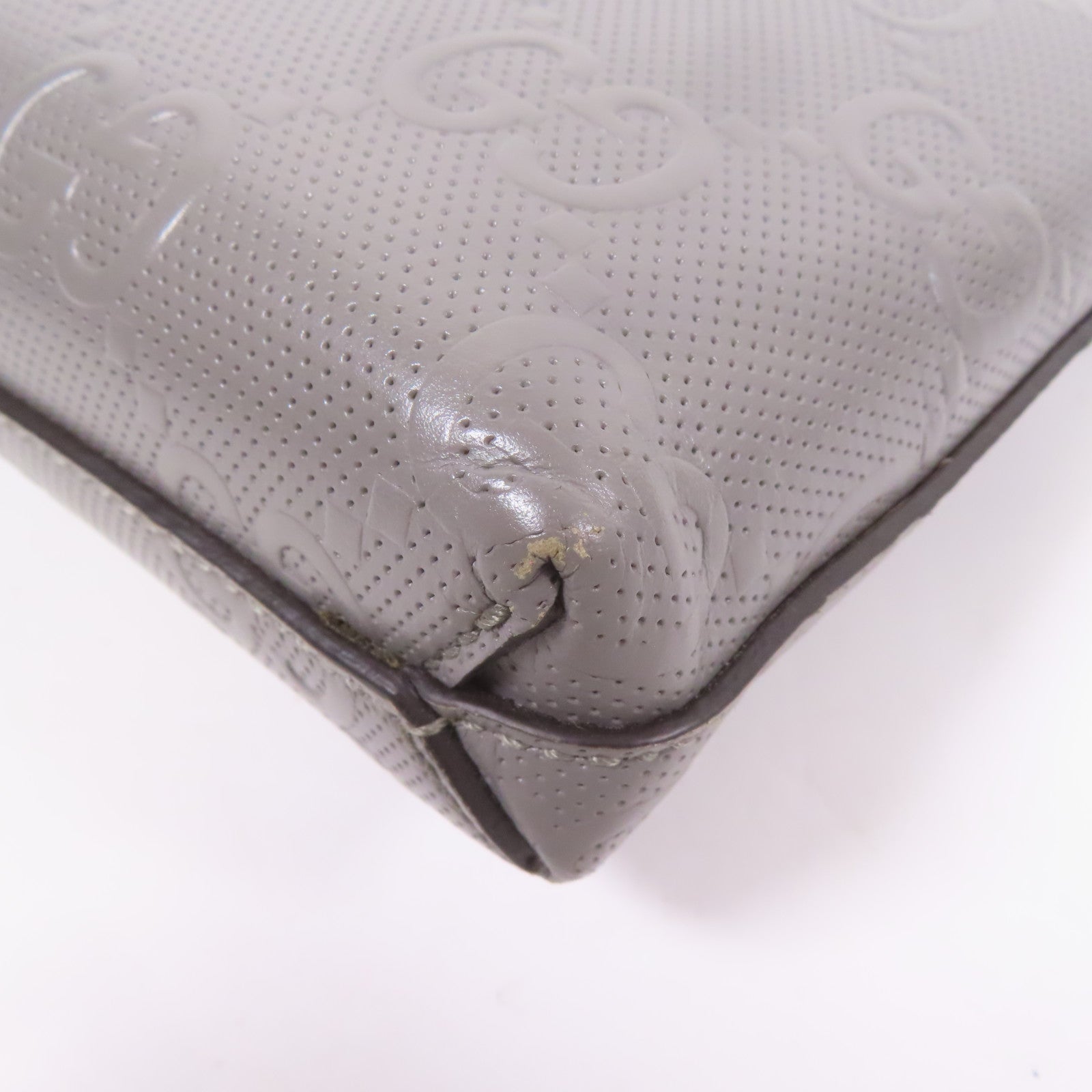 GUCCI 皮革Shoulder Bag銀扣肩背袋