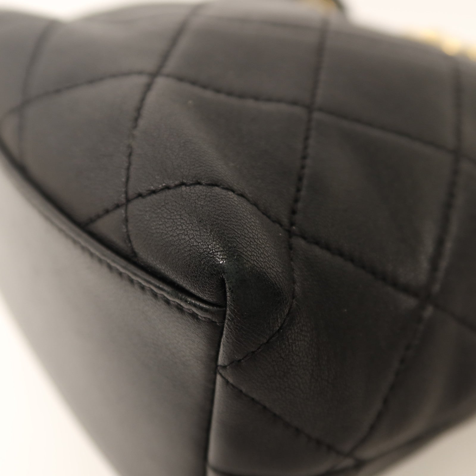 CHANEL 【激減優惠】牛皮皮革Chain Shoulder金扣鏈帶肩背袋