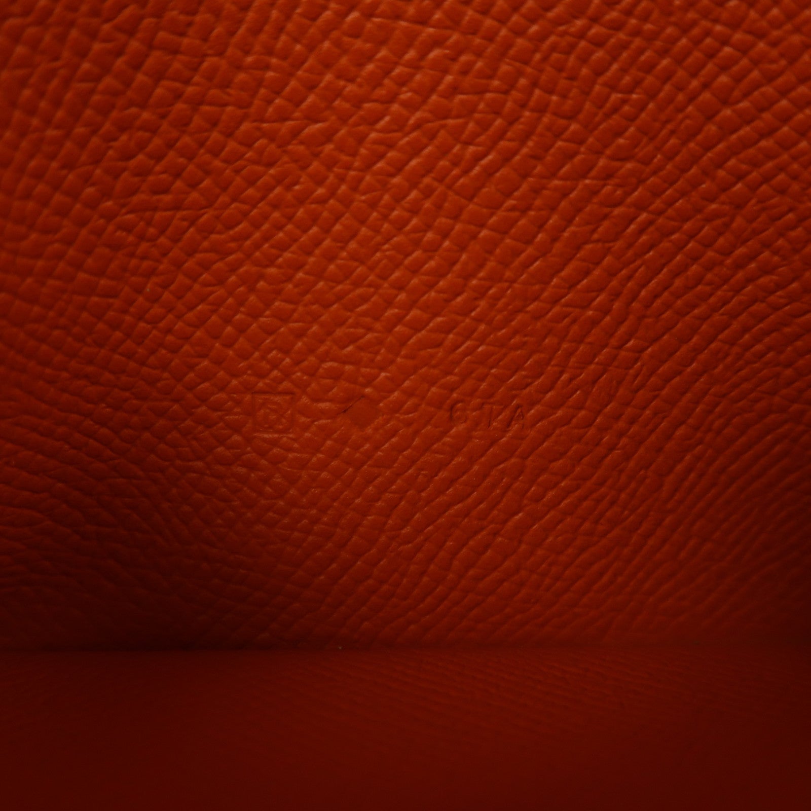 HERMES Epsom皮革Bearn Wallet銀扣長錢包橙色