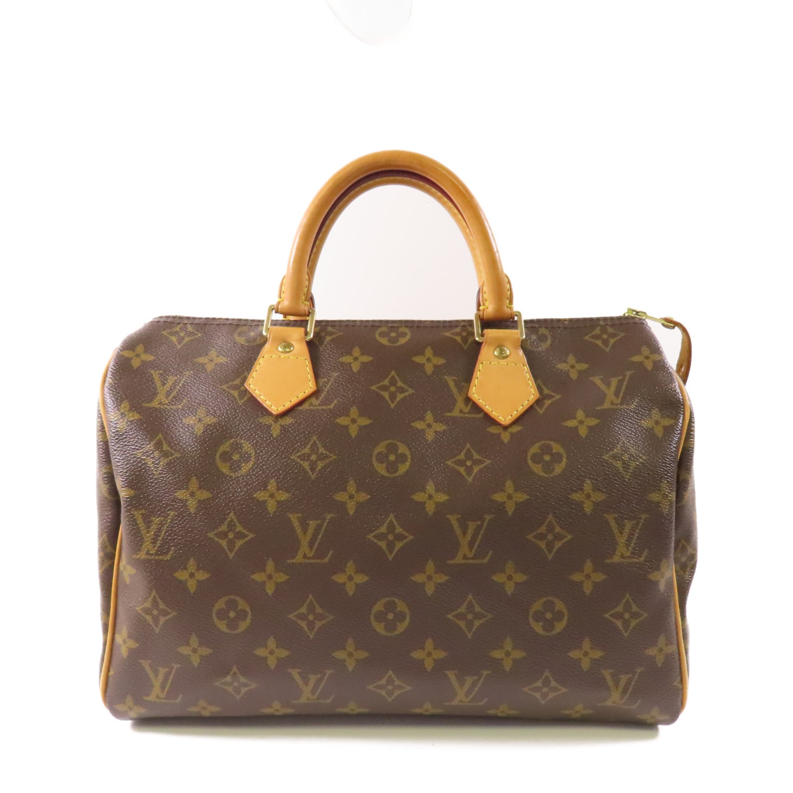 LOUIS VUITTON Monogram Speedy 30金扣手挽袋棕色