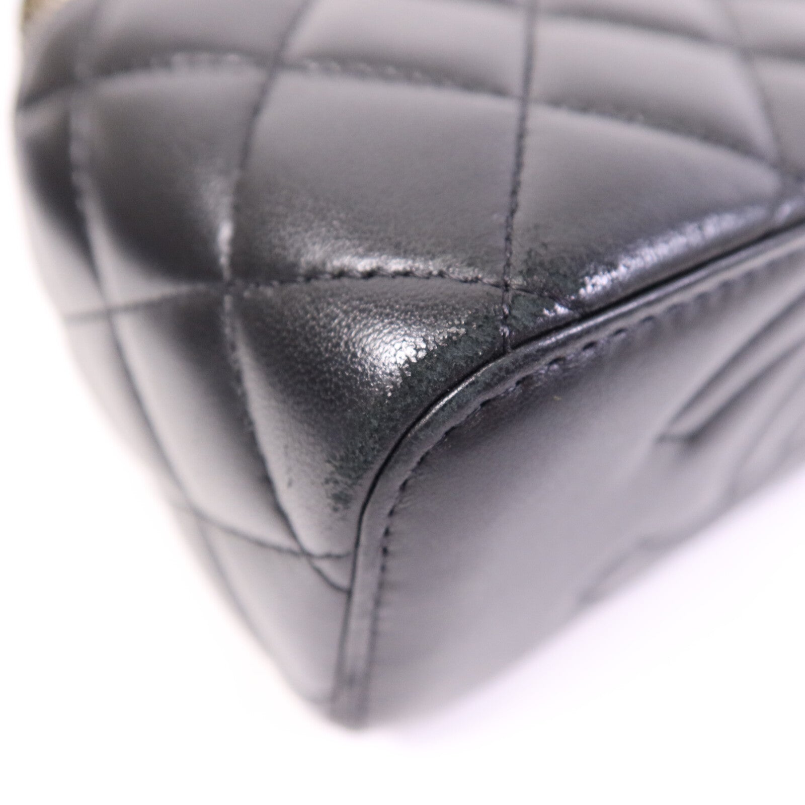 CHANEL 羊皮皮革Vanity Case金扣鏈帶肩背袋