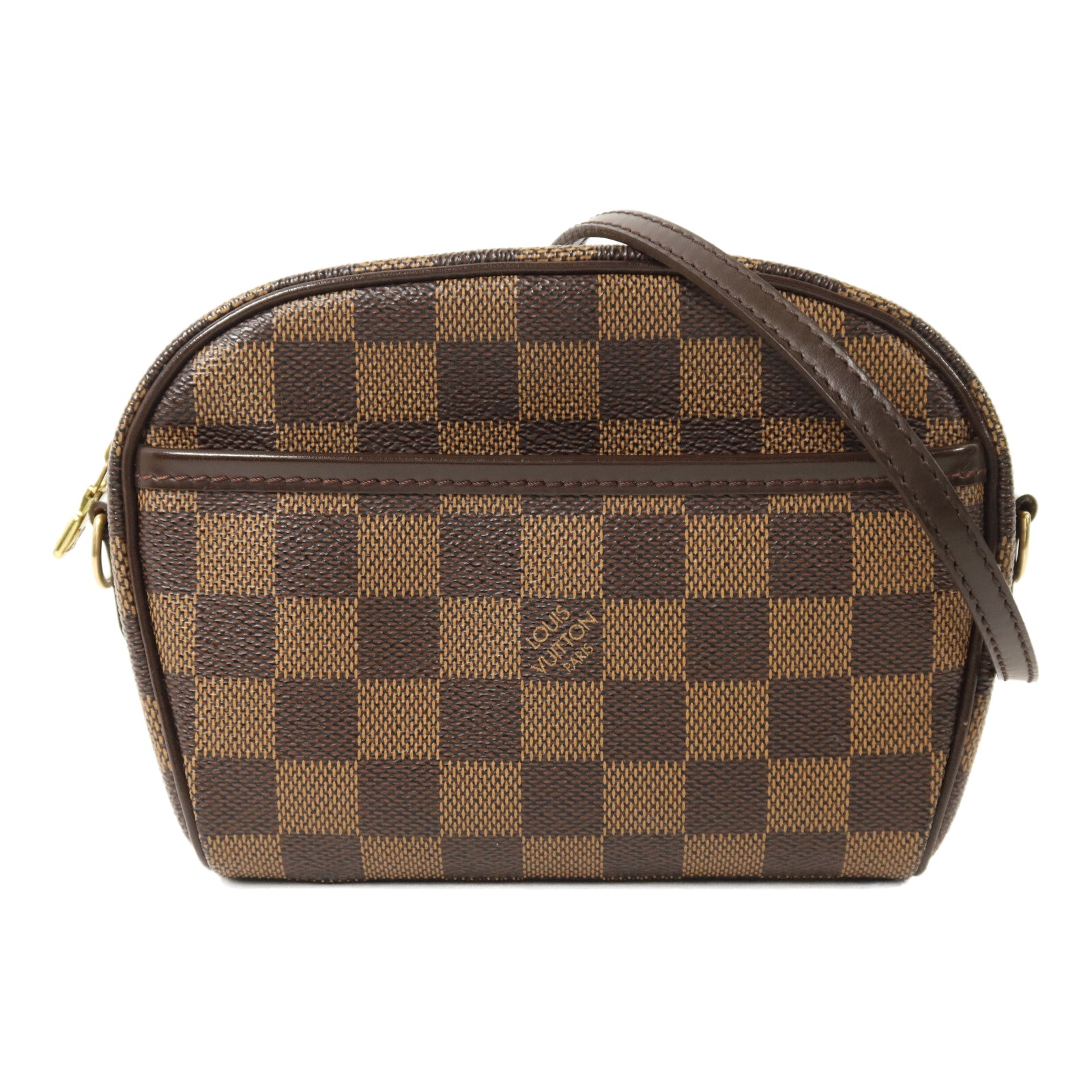 LOUIS VUITTON Damier Pochette Ipanema金扣肩背袋
