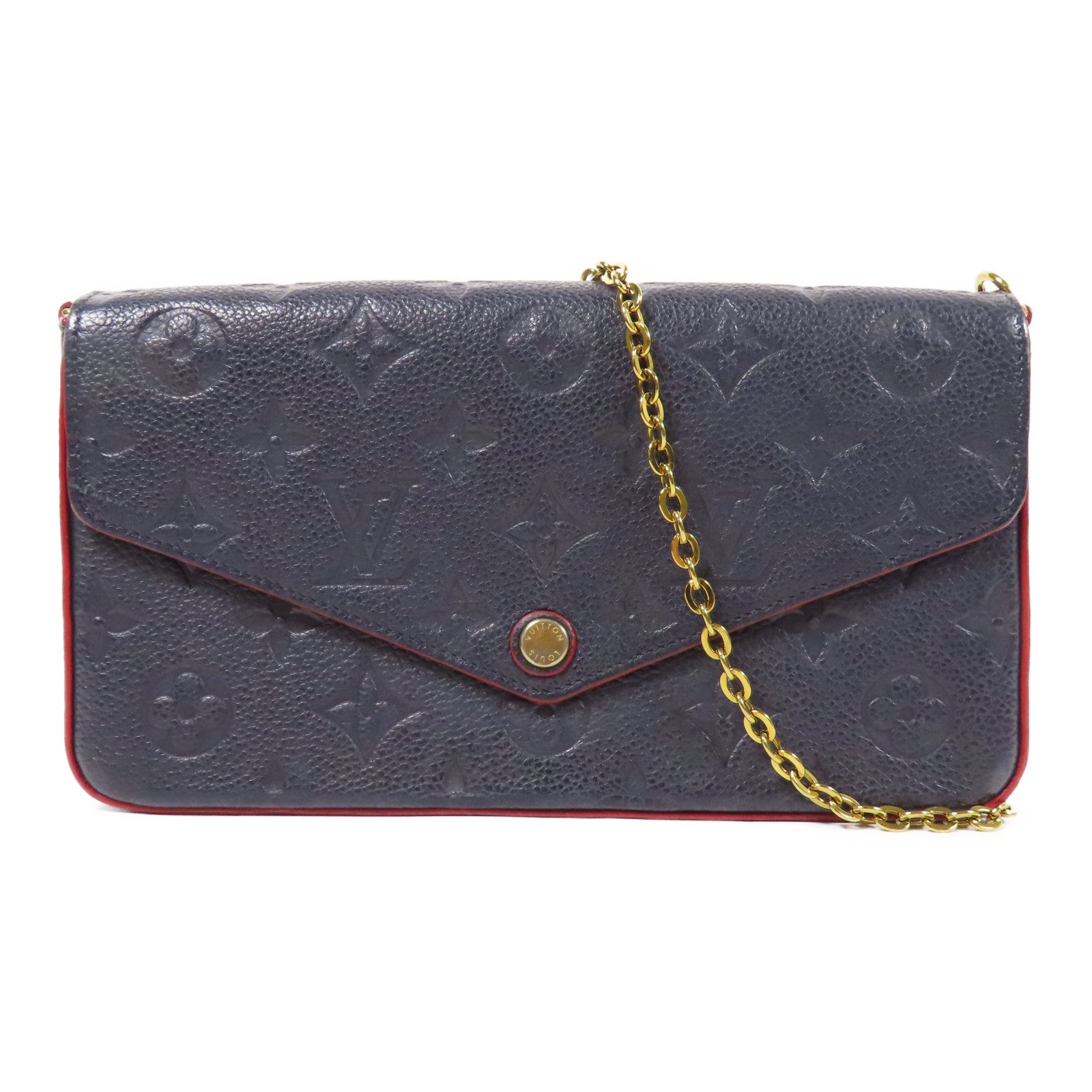 LOUIS VUITTON Monogram Empreinte Pochette Felicie金扣肩背袋