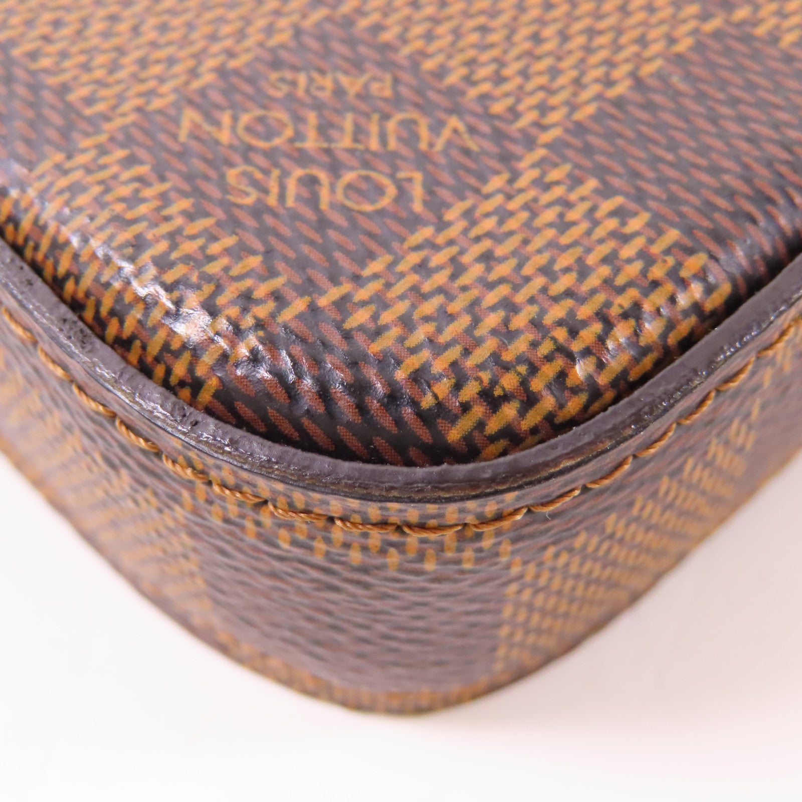 LOUIS VUITTON LV GHW Felicie Pochette Chain Shoulder Bag N63032 Damier Brown