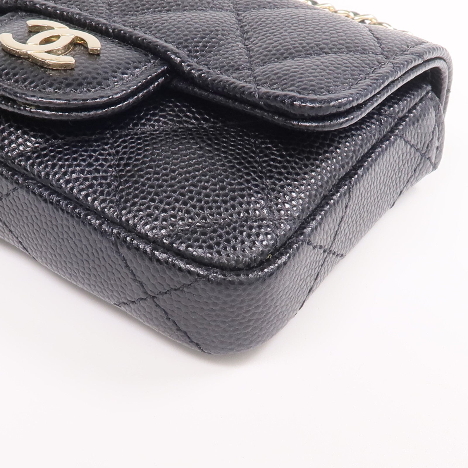 CHANEL 牛皮皮革Belt Bag金扣腰包