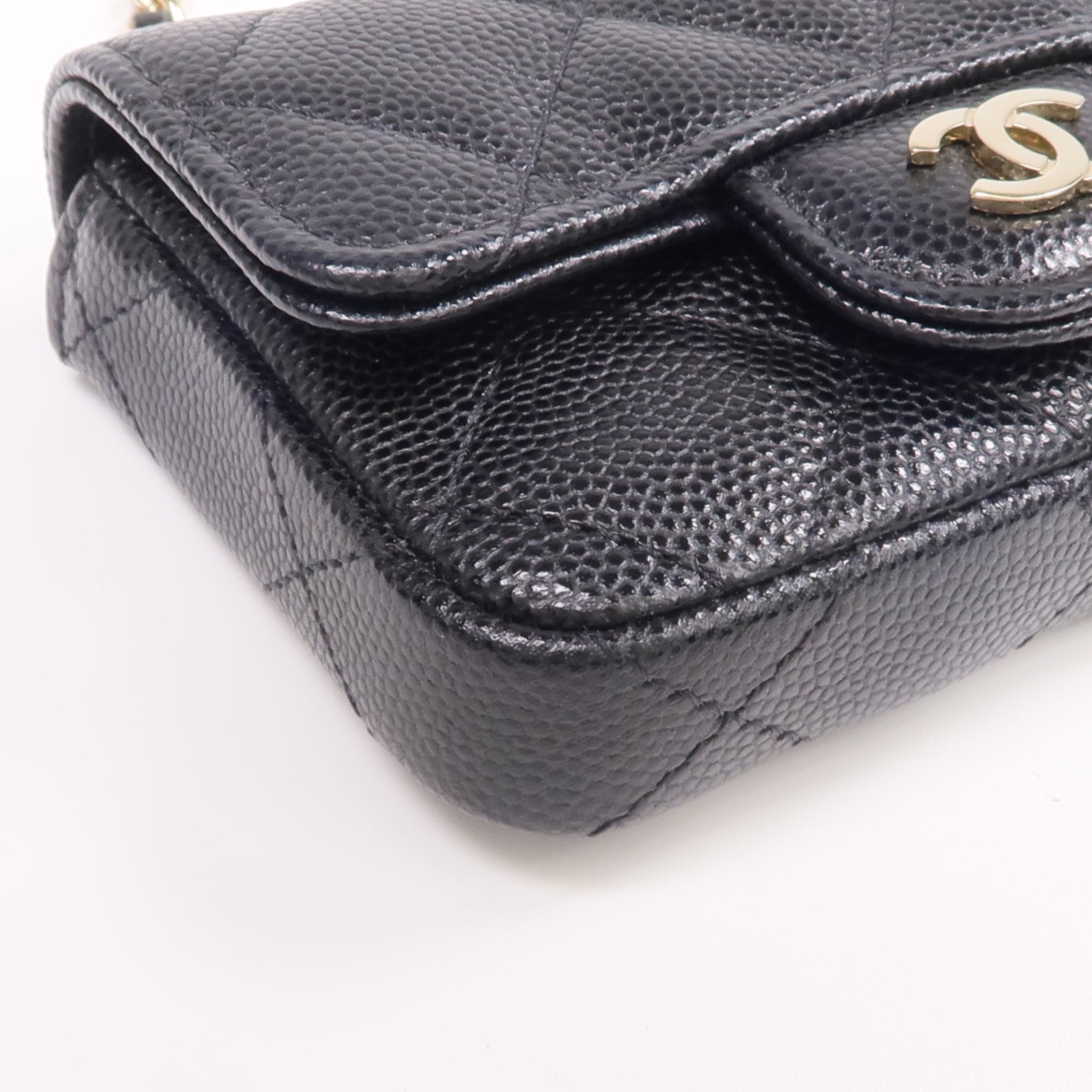 CHANEL 牛皮皮革Belt Bag金扣腰包