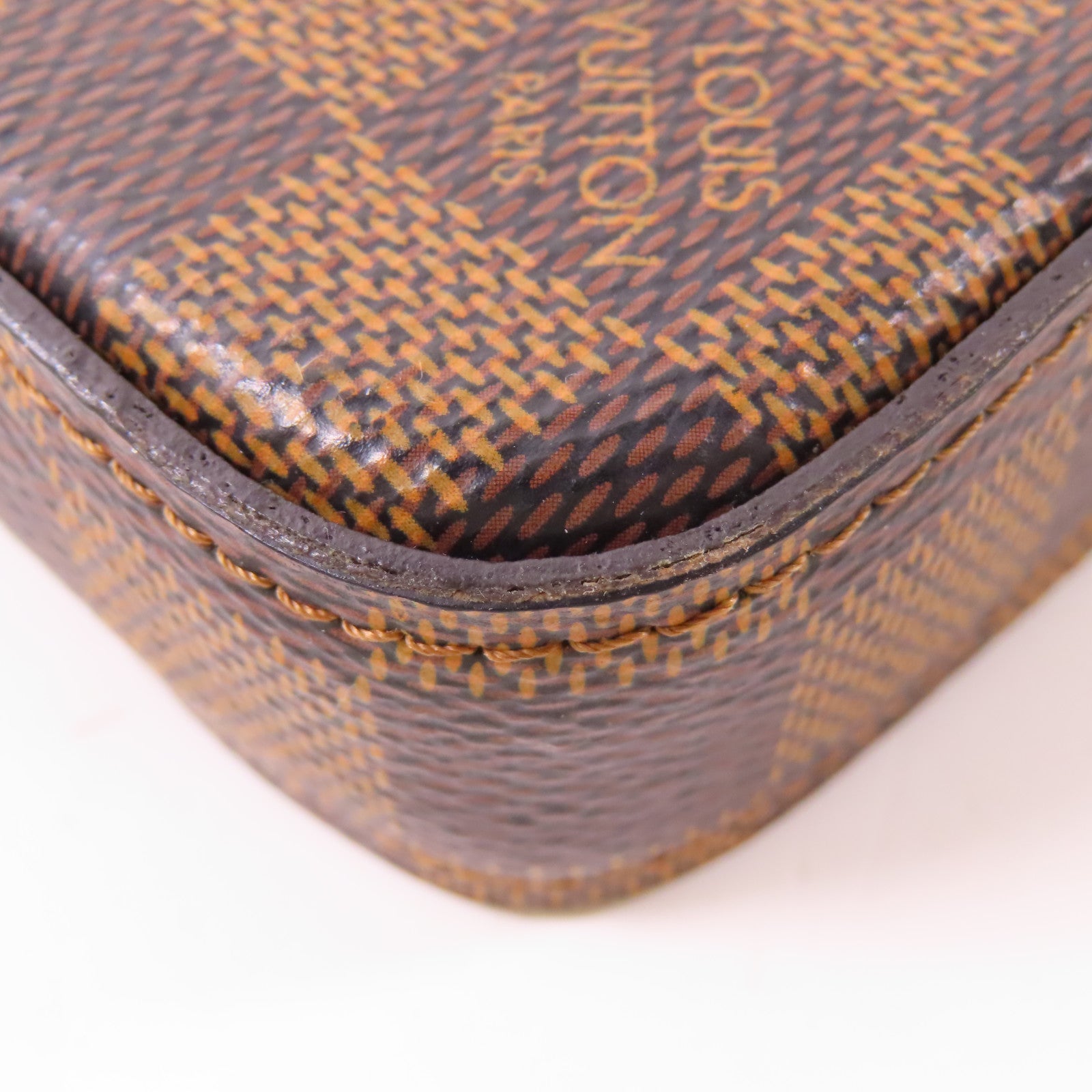 LOUIS VUITTON LV GHW Felicie Pochette Chain Shoulder Bag N63032 Damier Brown