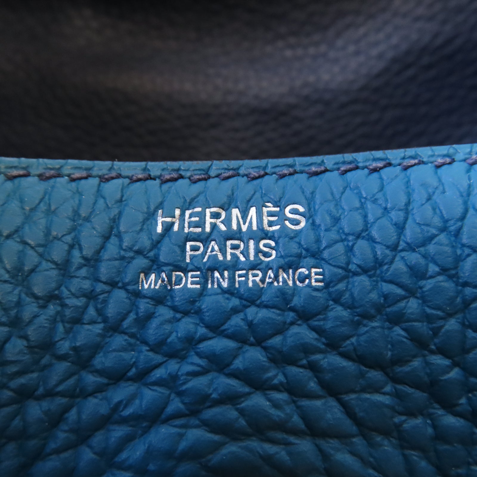 HERMES 【激減優惠】Clemence皮革Lindy 30銀扣手挽肩背兩用袋Bleu Izmir 伊茲密爾藍色