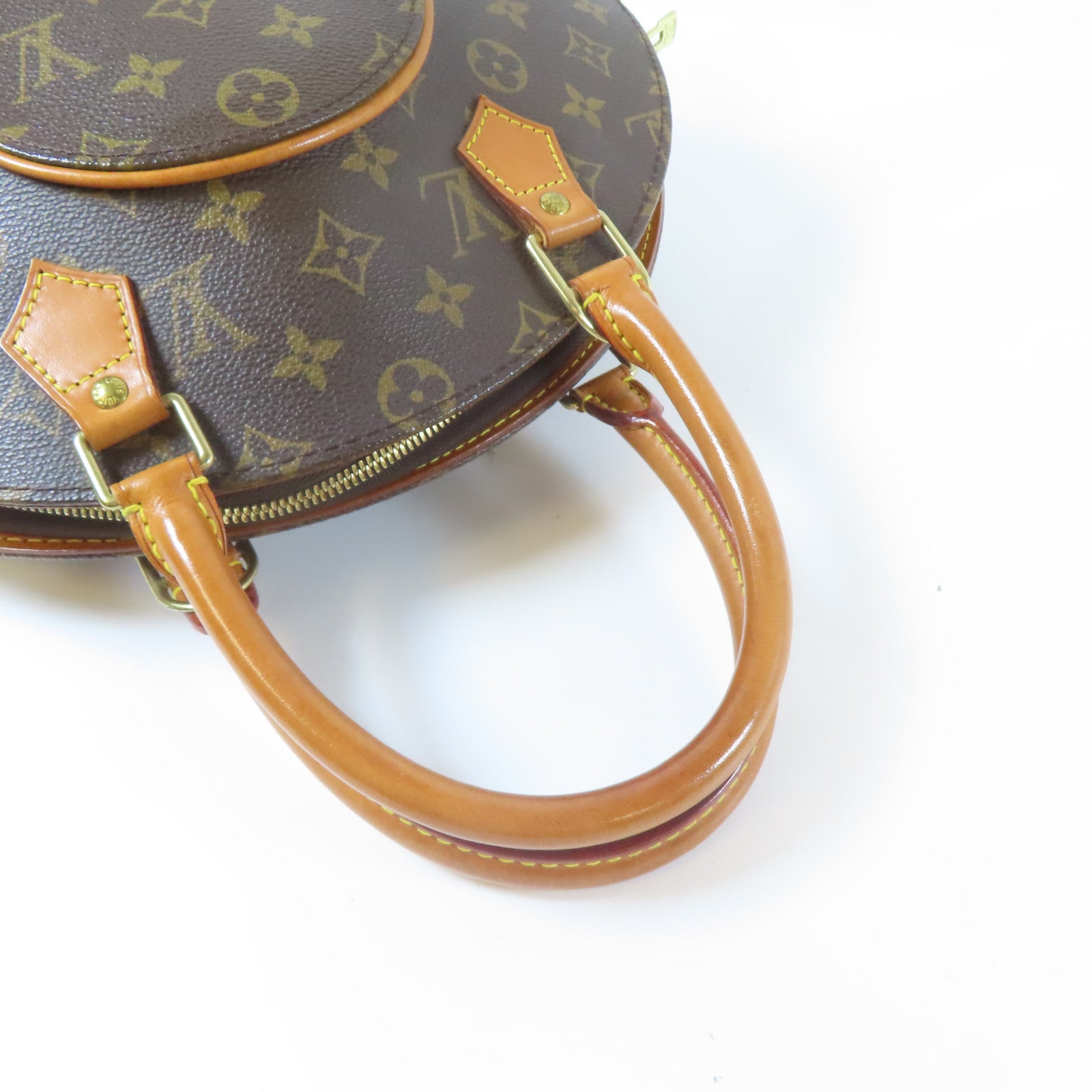 LOUIS VUITTON 【激減優惠】Monogram Elipse PM金扣手挽袋啡色