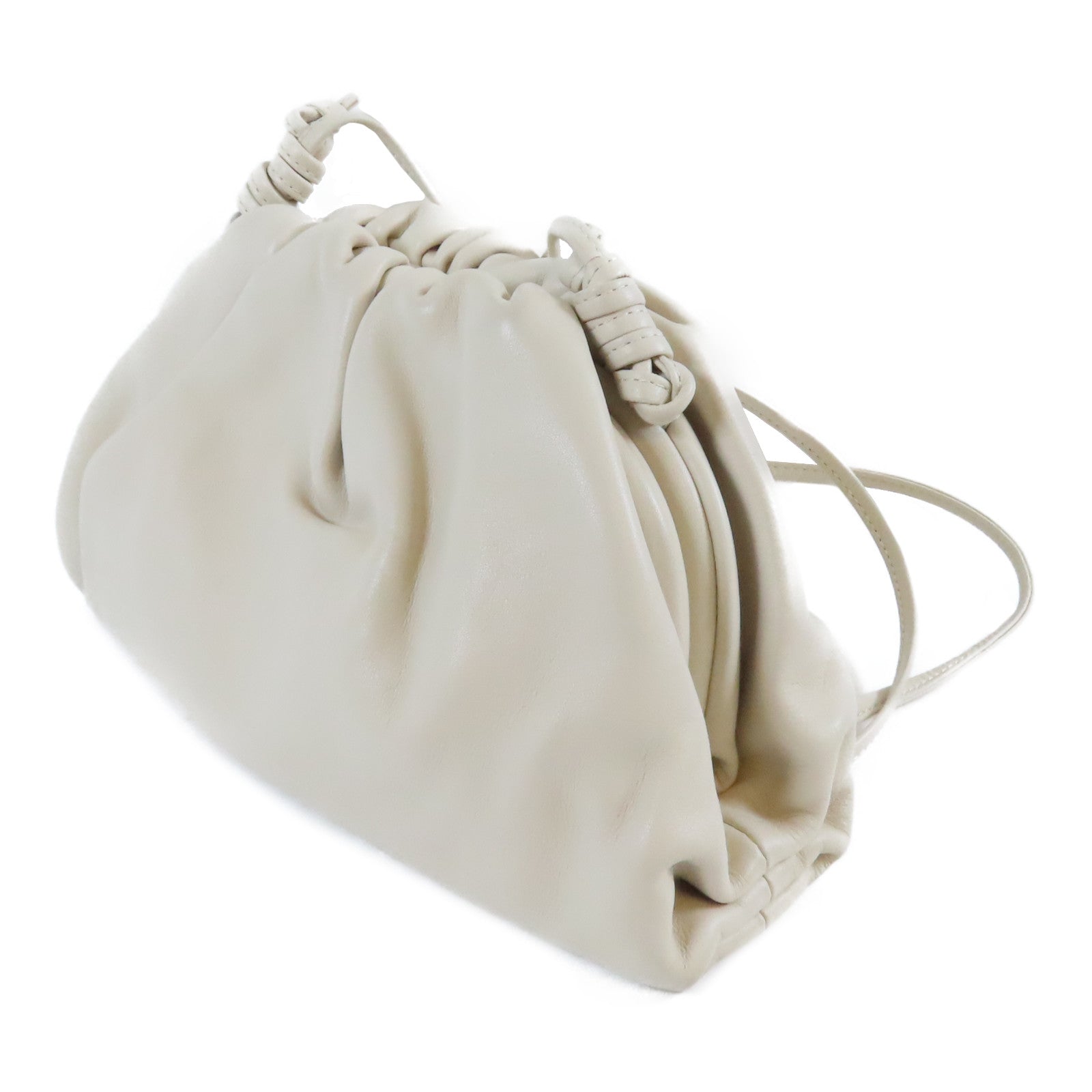 BOTTEGA VENETA **【激減優惠】牛皮皮革Shoulder Bag金扣肩背袋白色