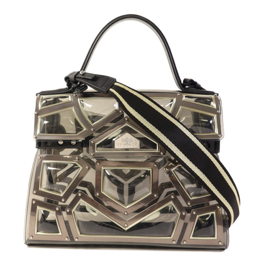 Delvaux PVC Tempete GM Gladiator Limited Edition銀扣手挽肩背兩用袋