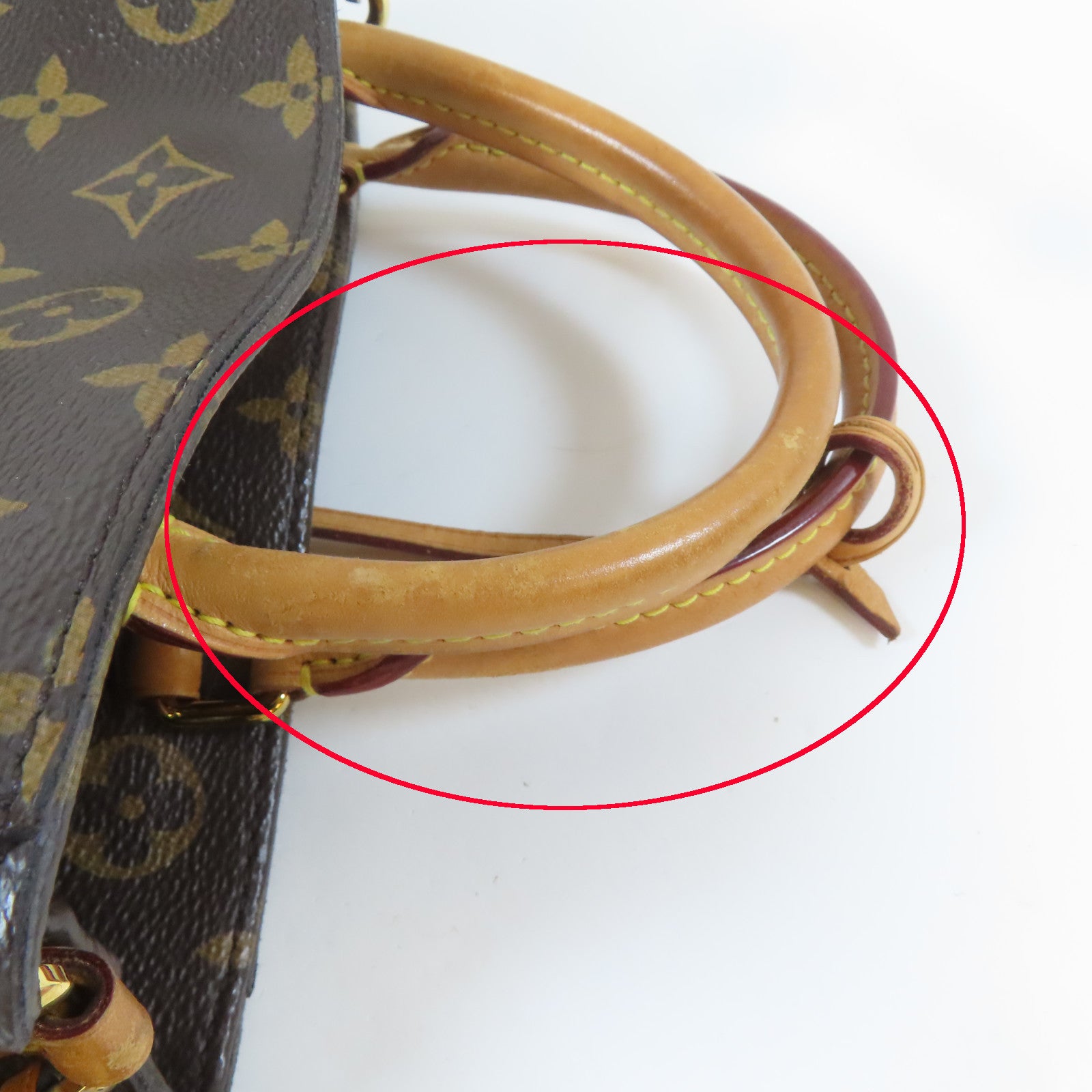 LOUIS VUITTON Monogram Montaigne BB金扣手挽肩背兩用袋啡色