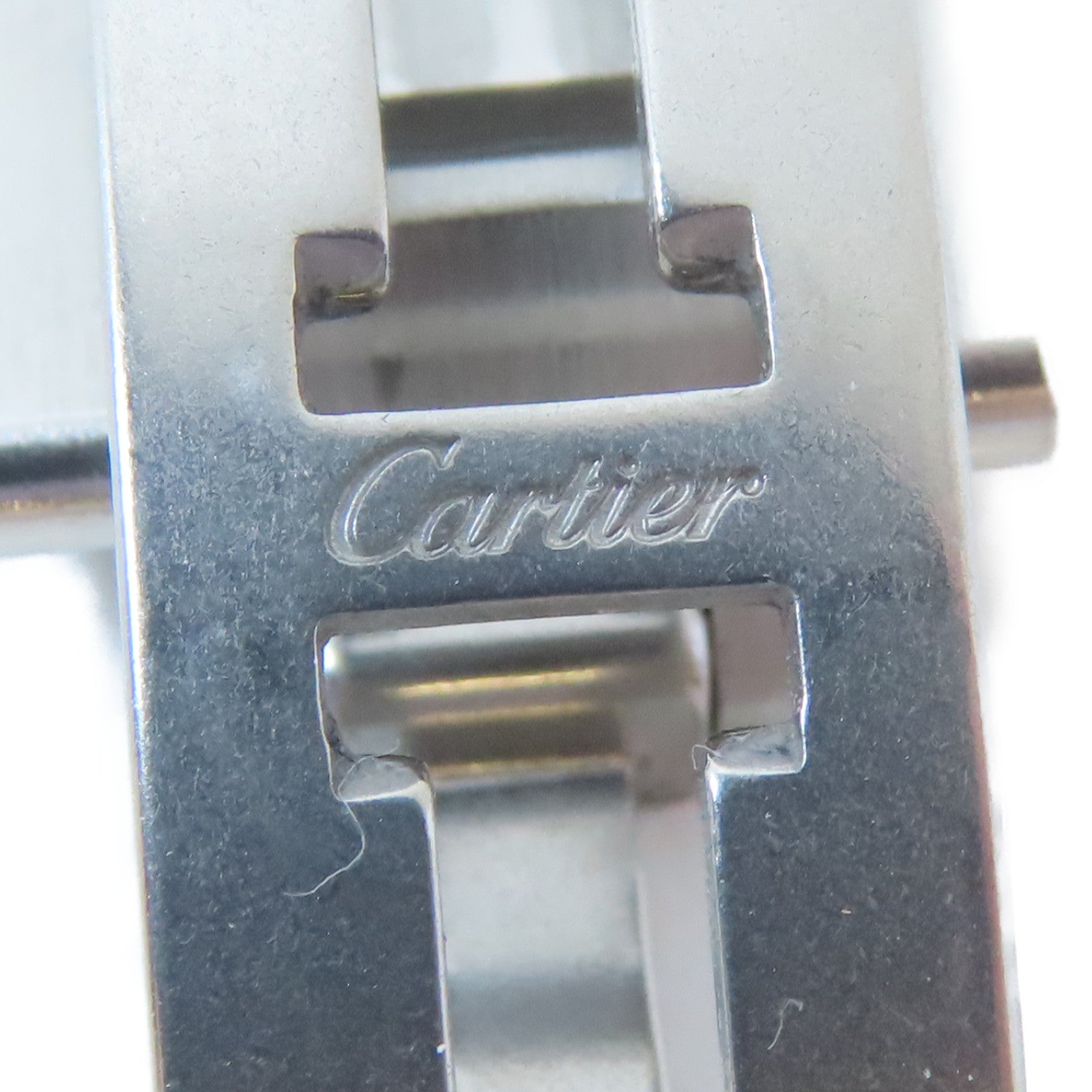 CARTIER Ballon Bleu不鏽鋼手錶石英機芯白色#14cm