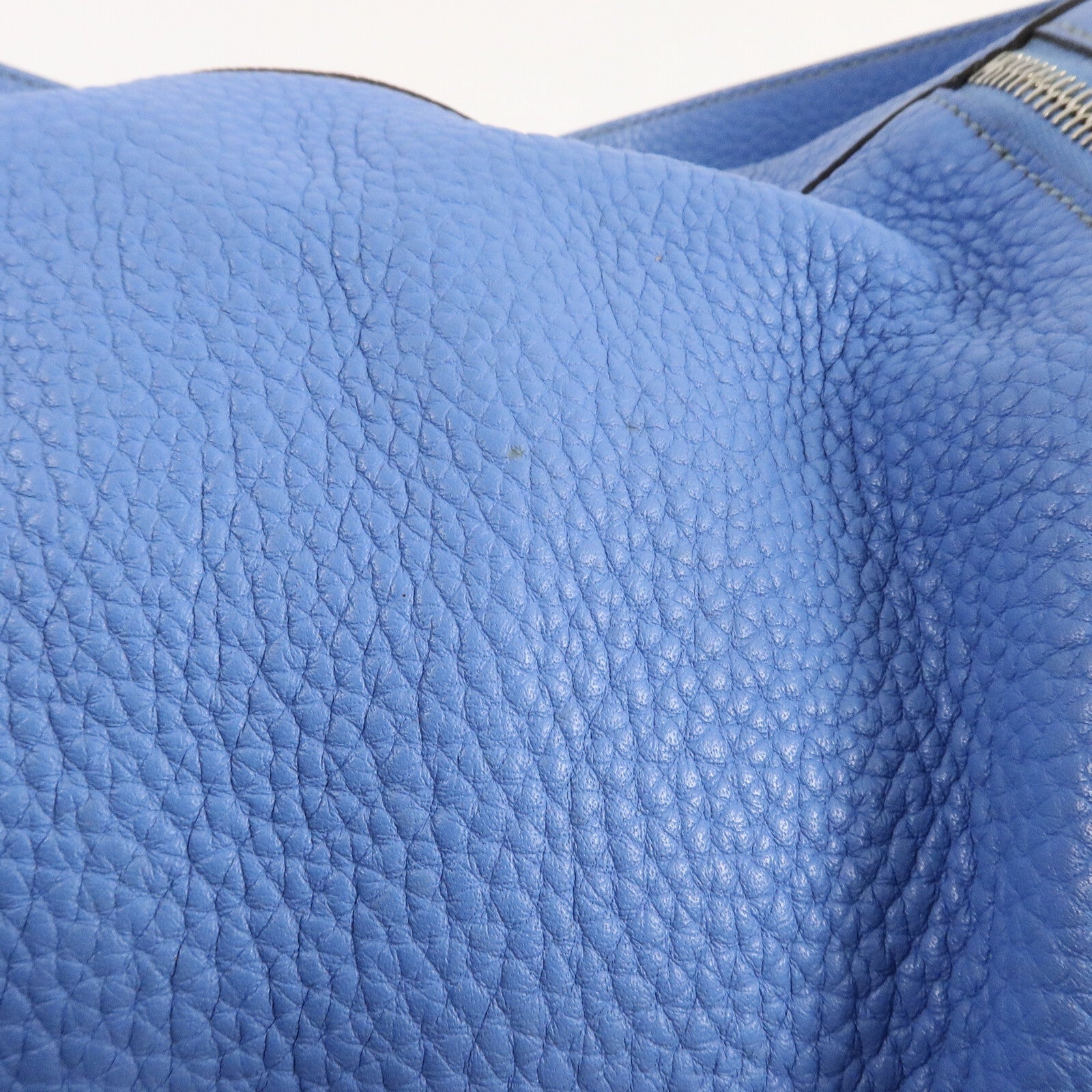 HERMES Clemence皮革Lindy 30手挽肩背兩用袋Blue Paradise