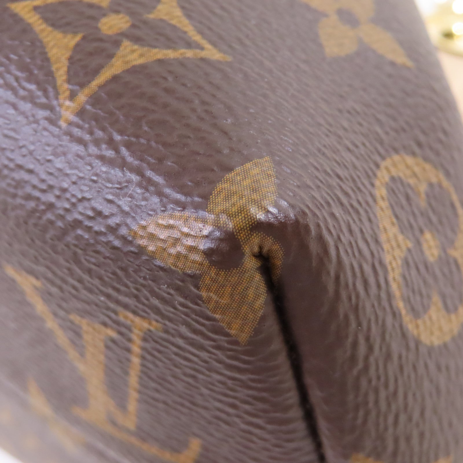 LOUIS VUITTON Monogram Clutch Shoulder Bag金扣鏈帶手挽肩背兩用袋啡色
