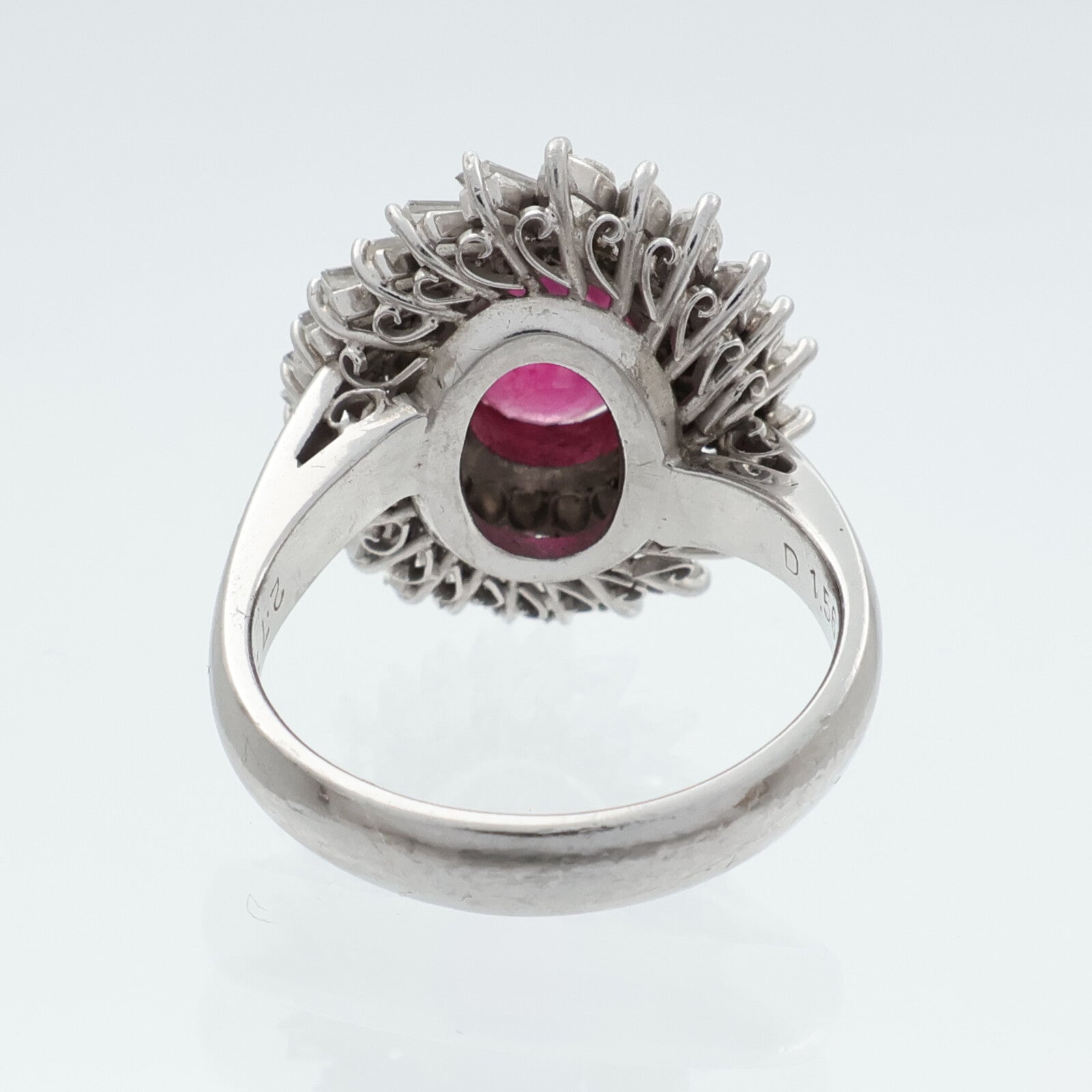 JEWELRY PT900鉑金/紅寶石Ruby鑽石戒指