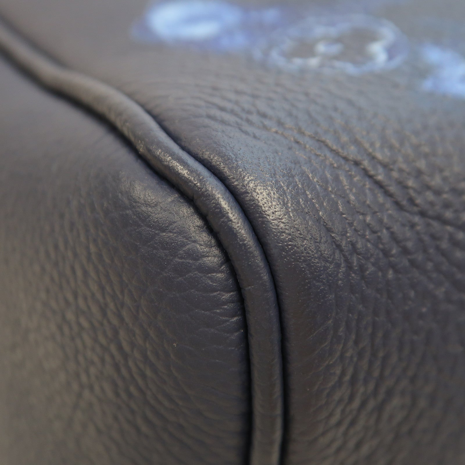 LOUIS VUITTON 【激減優惠】牛皮皮革Keepall Bandouliere 40銀扣手挽肩背兩用袋藍色
