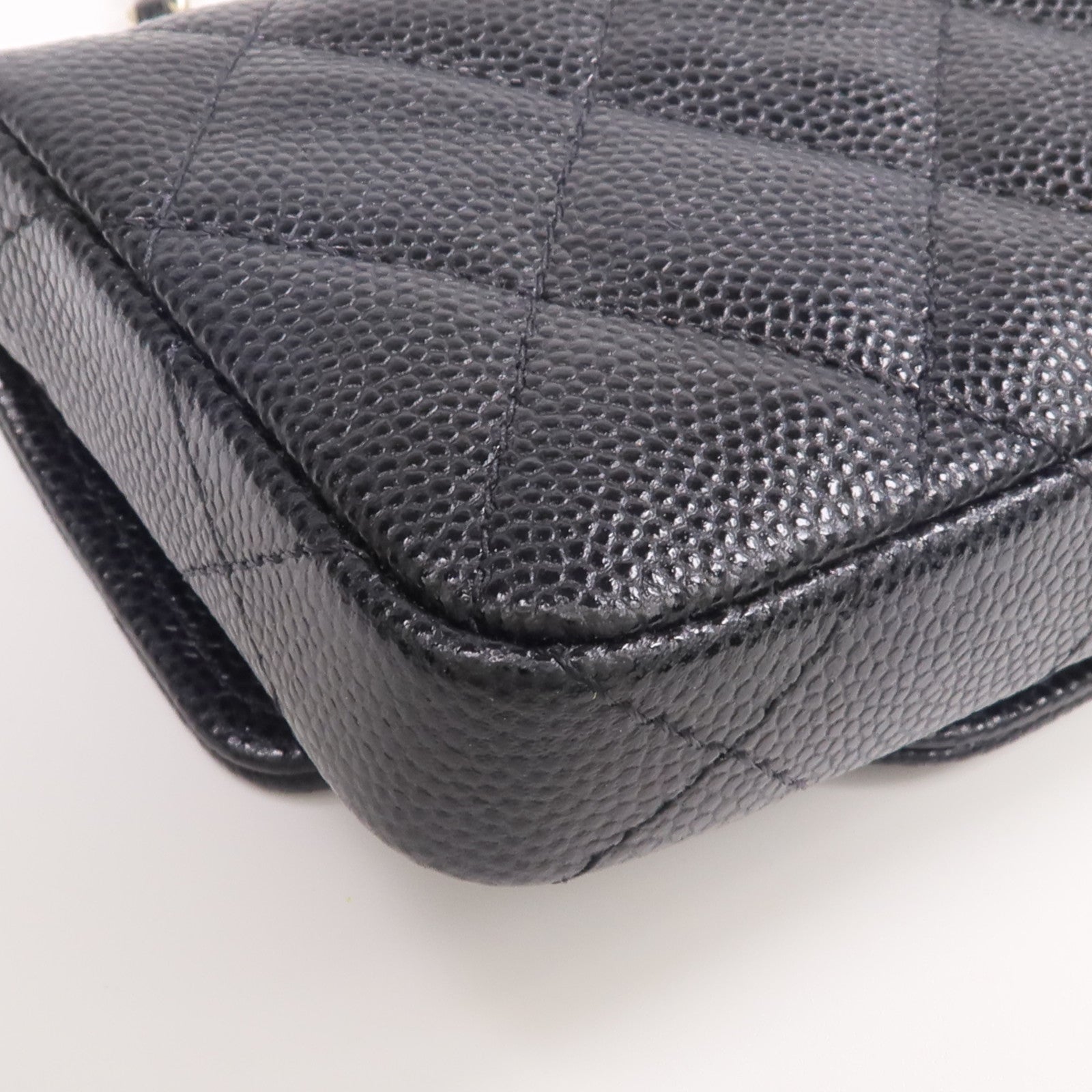 CHANEL 牛皮皮革Belt Bag金扣腰包