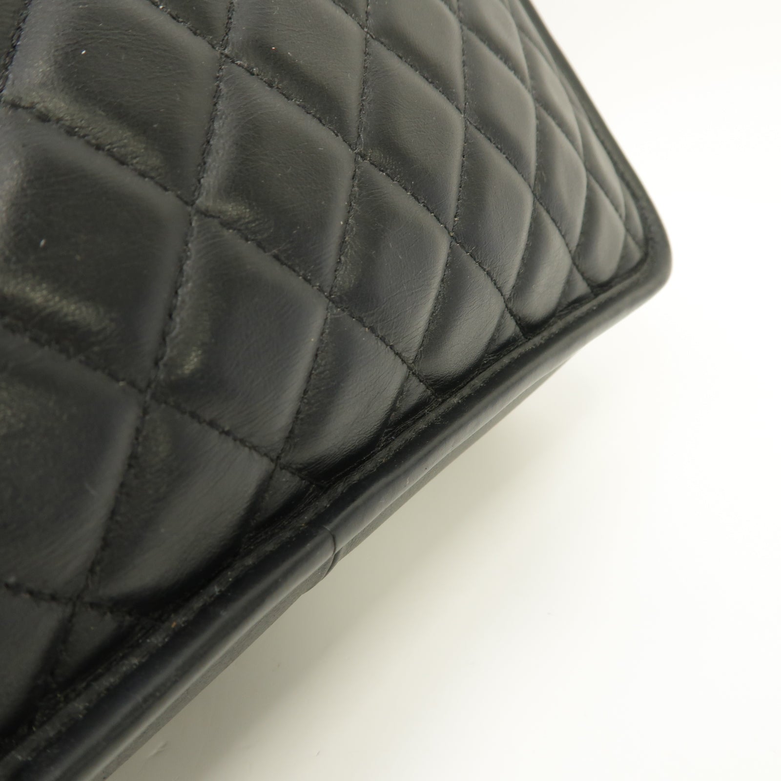 CHANEL 菱格牛皮皮革Working Vibe Camera Case銀扣鏈帶肩背袋黑色