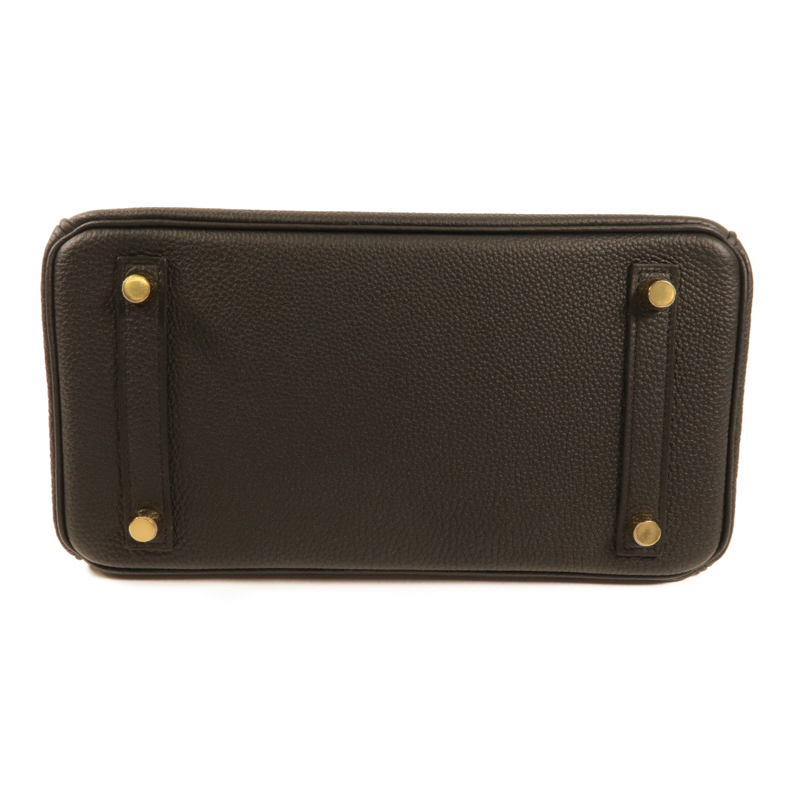 HERMES 【激減優惠】Clemence皮革Birkin 25金扣手挽袋Noir