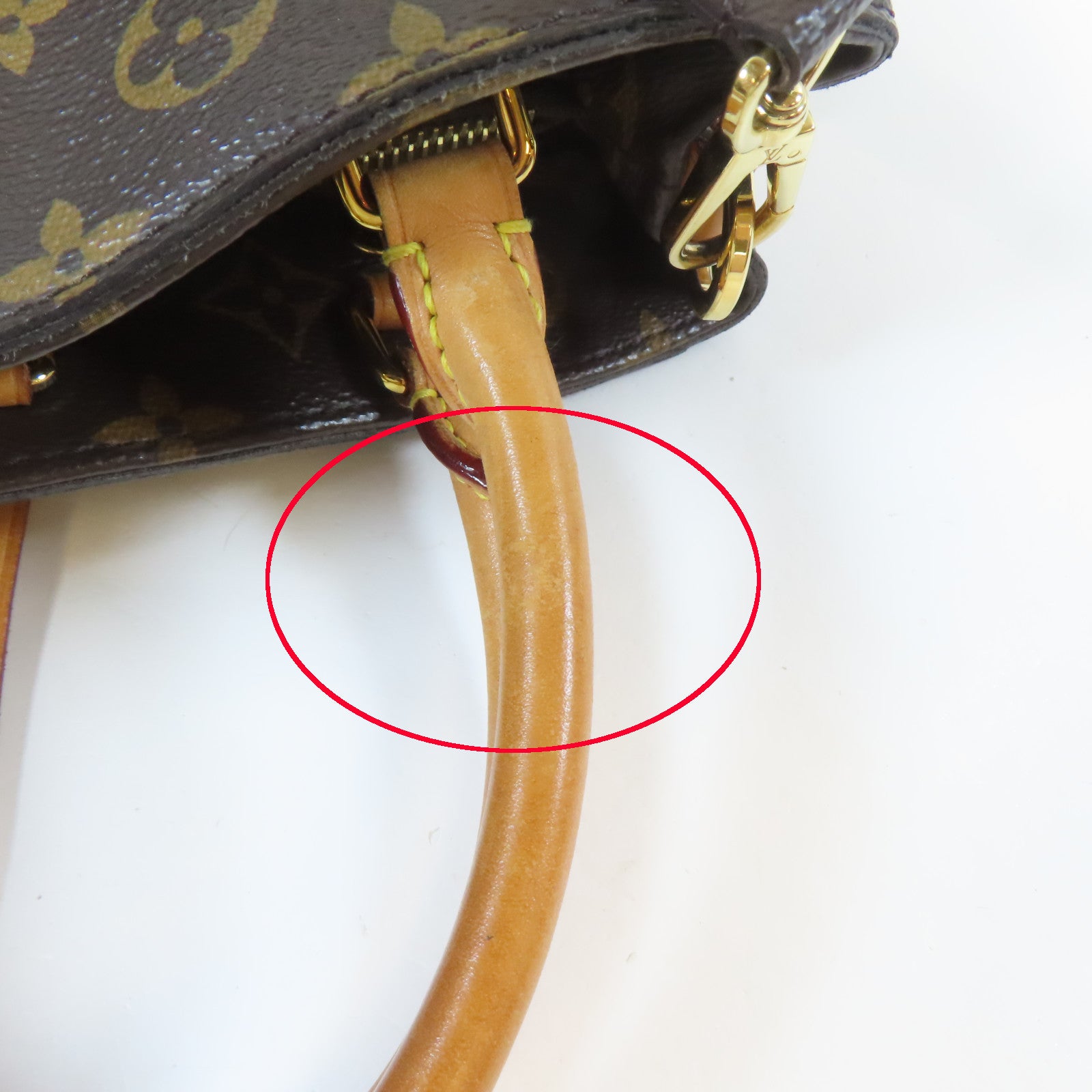 LOUIS VUITTON Monogram Montaigne BB金扣手挽肩背兩用袋啡色