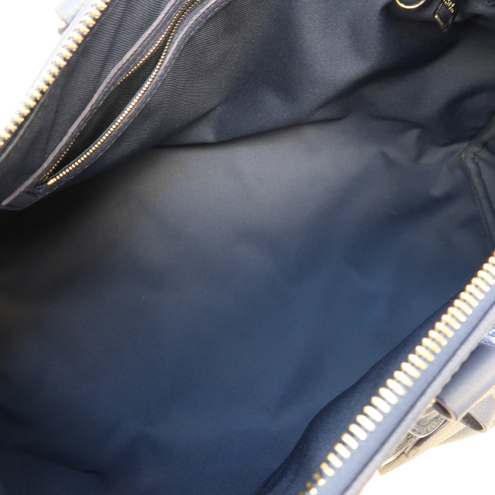 LOUIS VUITTON 【激減優惠】牛皮皮革Keepall Bandouliere 40銀扣手挽肩背兩用袋藍色