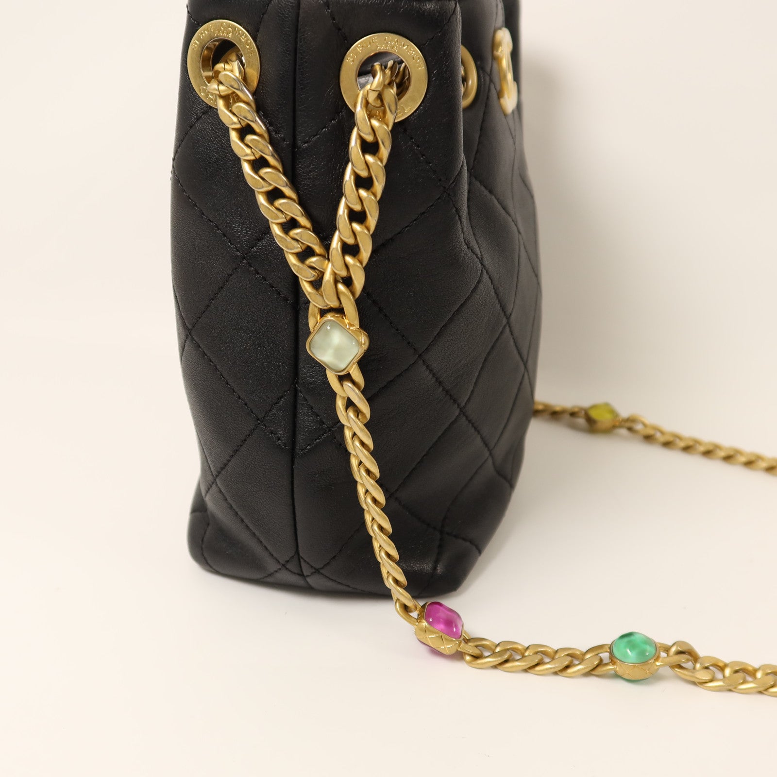 CHANEL 【激減優惠】牛皮皮革Chain Shoulder金扣鏈帶肩背袋