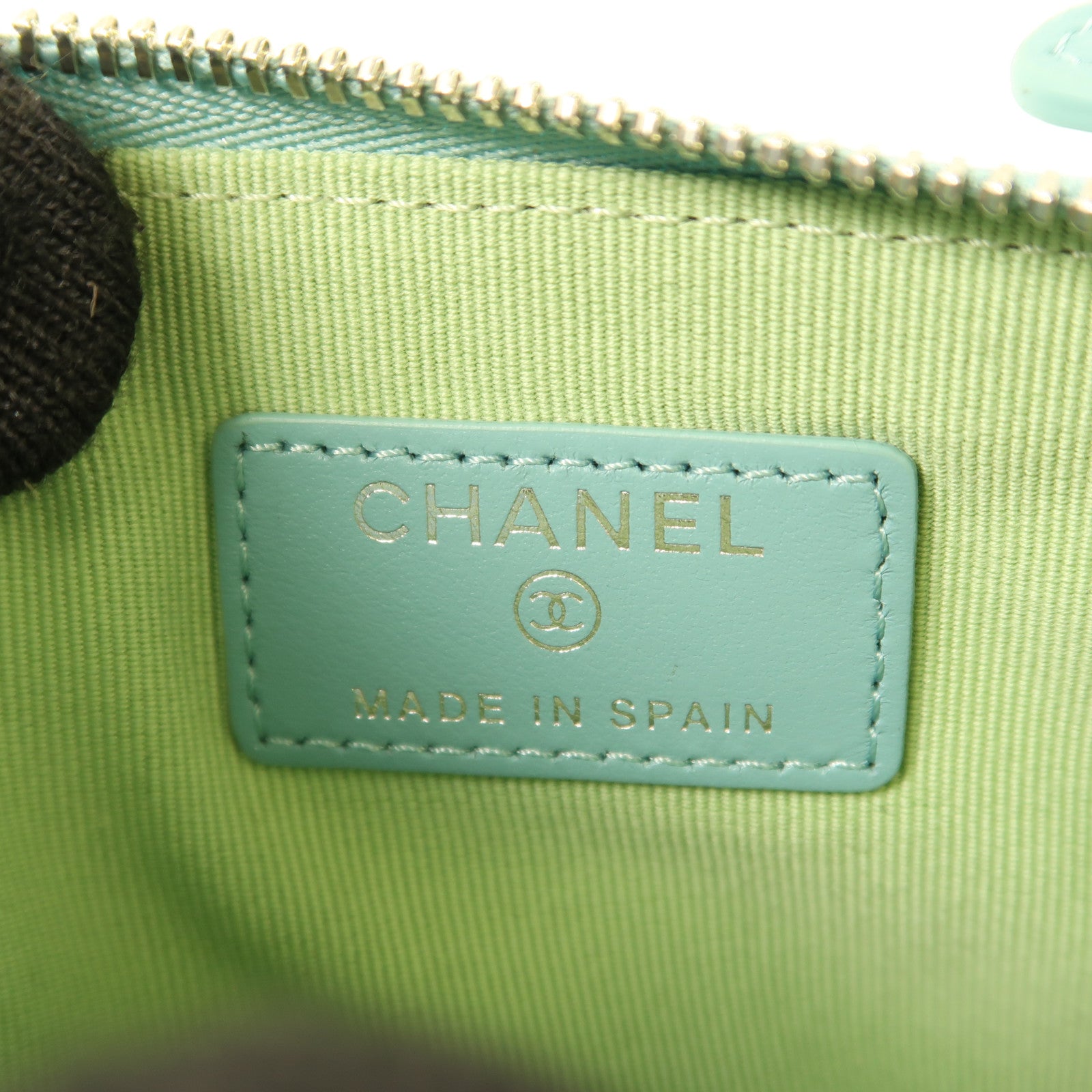 CHANEL 牛皮皮革Coin Case銀扣零錢包