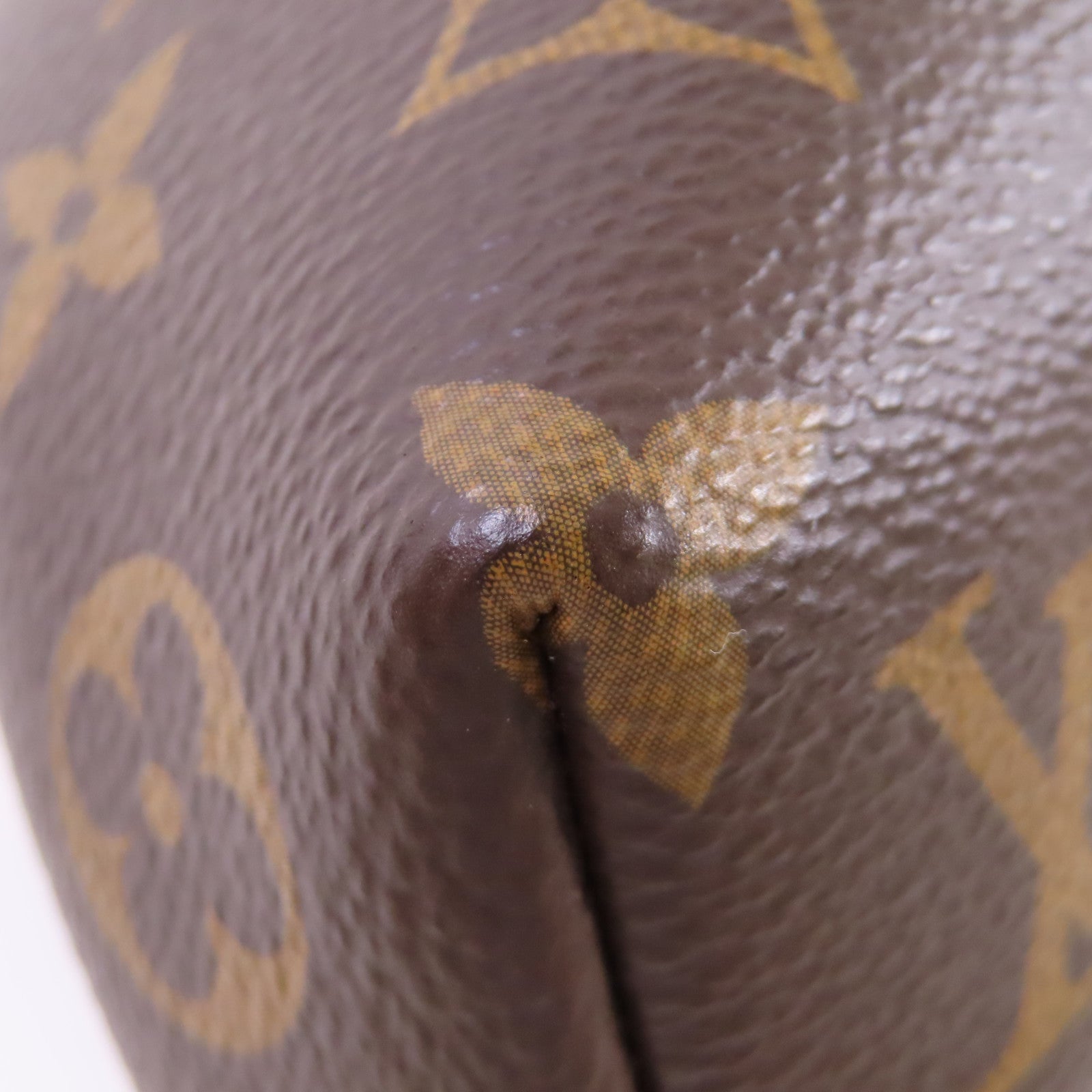 LOUIS VUITTON Monogram Clutch Shoulder Bag金扣鏈帶手挽肩背兩用袋啡色