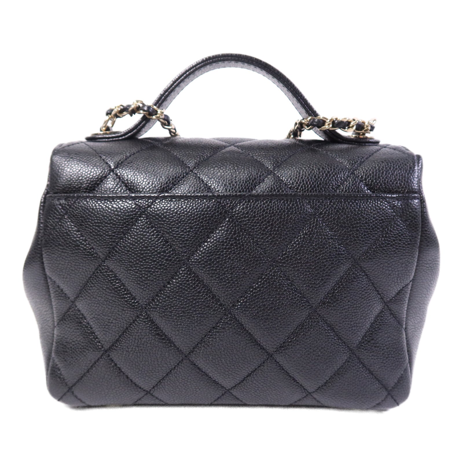 CHANEL 牛皮皮革Business Affinity Small金扣鏈帶手挽肩背兩用袋