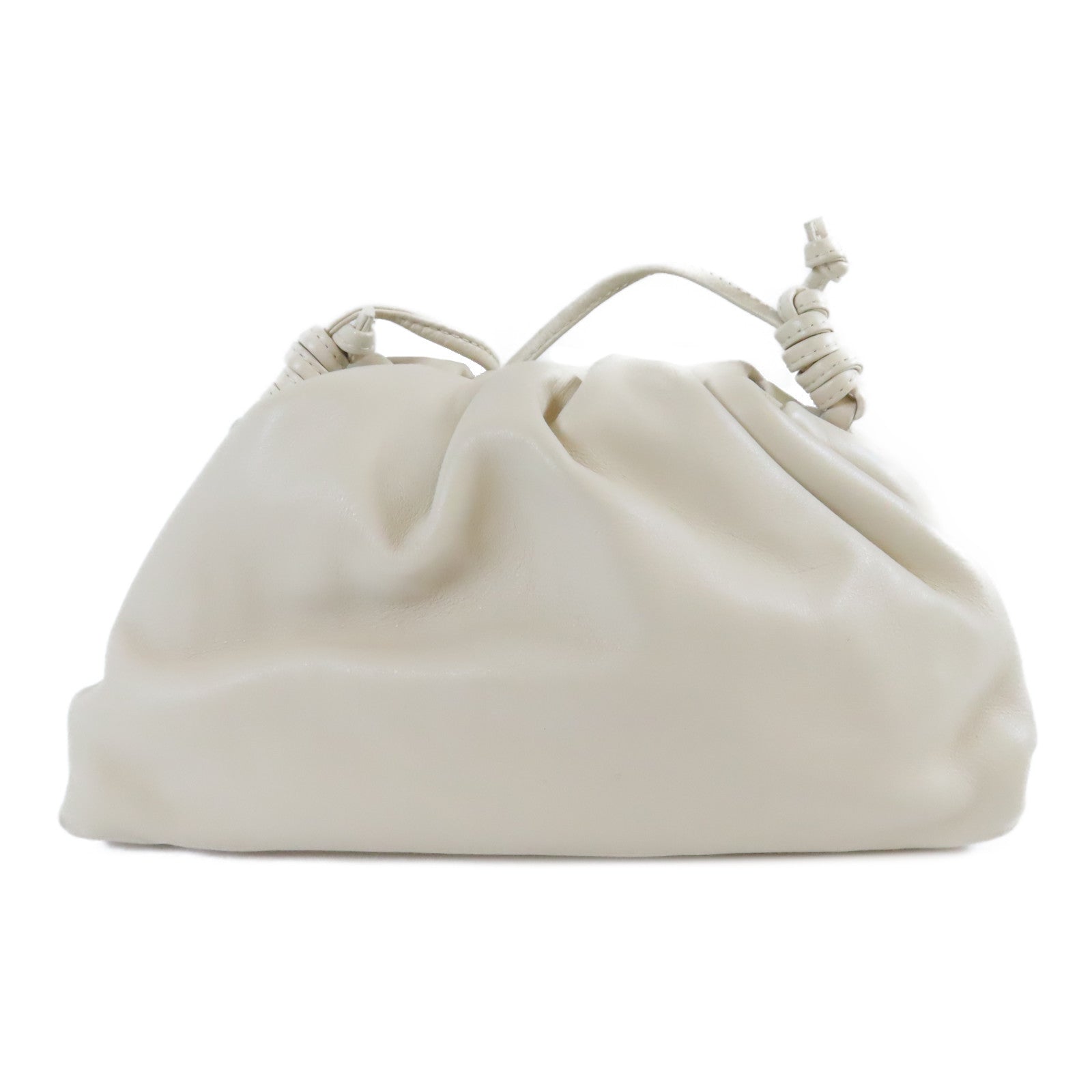 BOTTEGA VENETA **【激減優惠】牛皮皮革Shoulder Bag金扣肩背袋白色