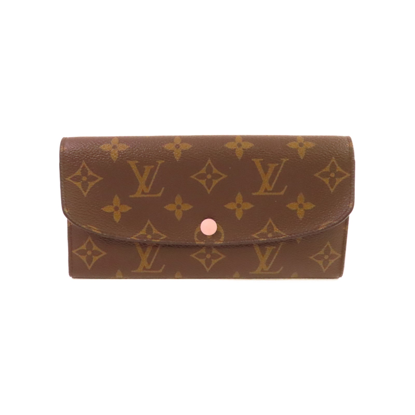 LOUIS VUITTON Monogram Sarah Long Wallet金扣長錢包啡色/粉紅色