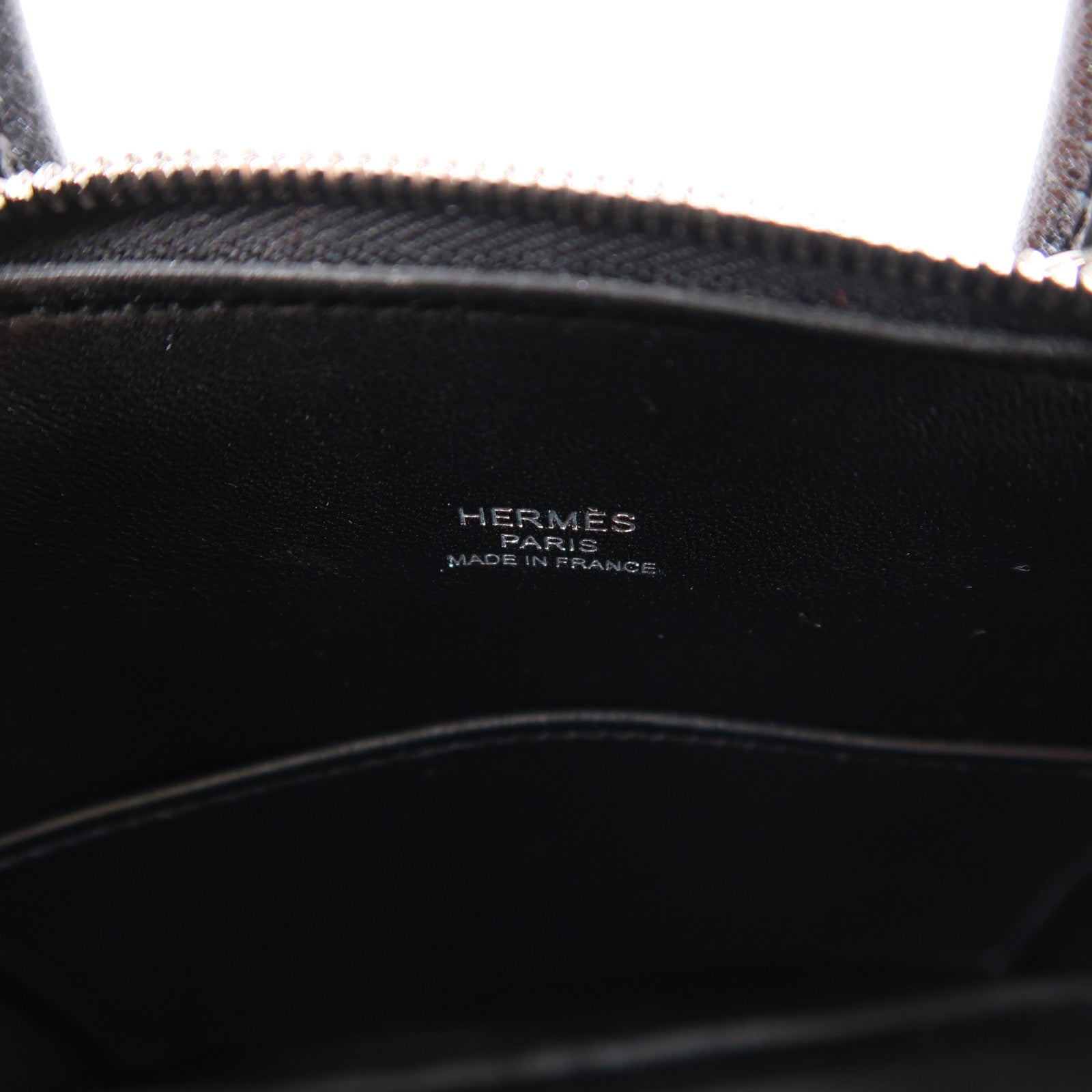 HERMES Chevre皮革Mini Bolide銀扣手挽肩背兩用袋