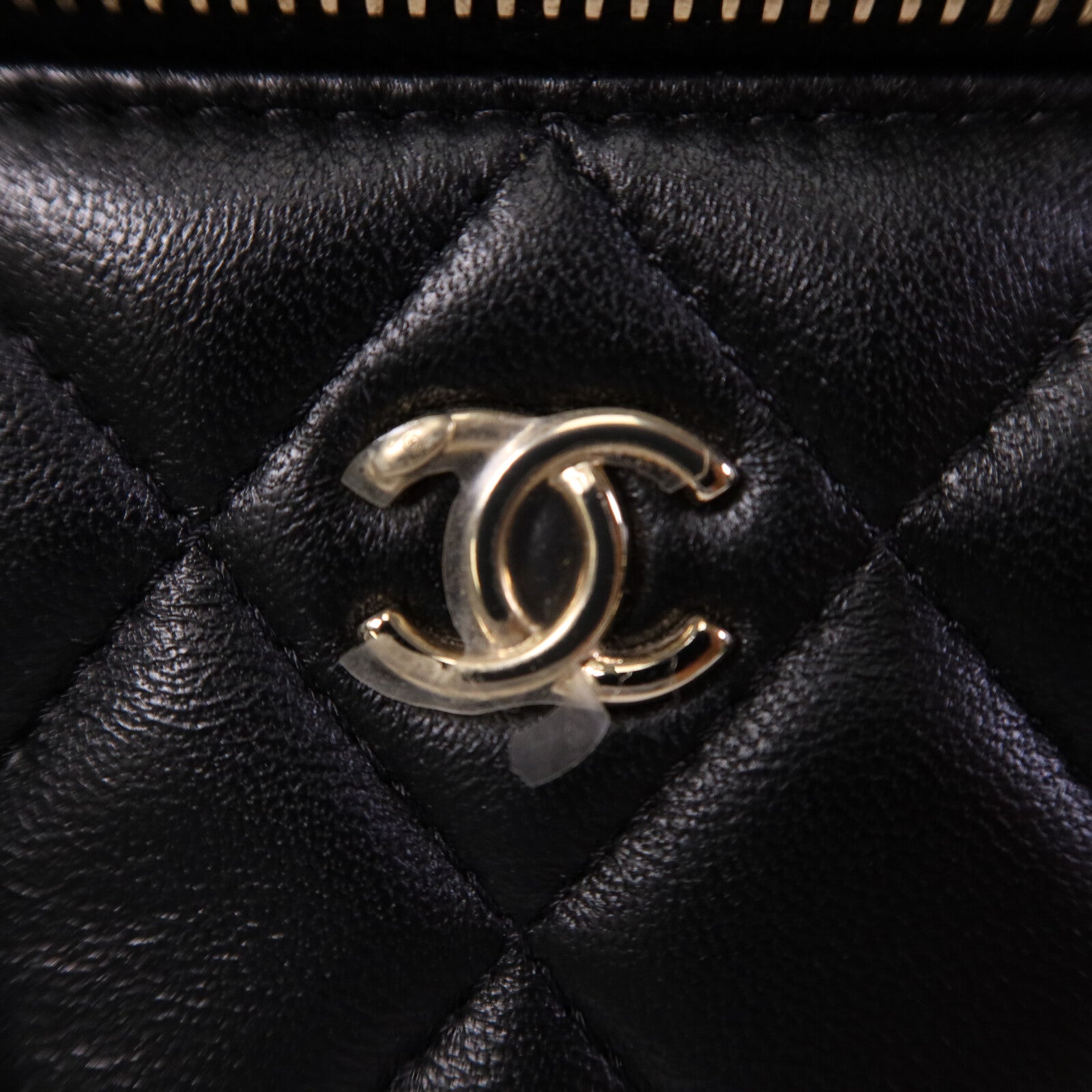 CHANEL 羊皮皮革Vanity Case金扣鏈帶肩背袋