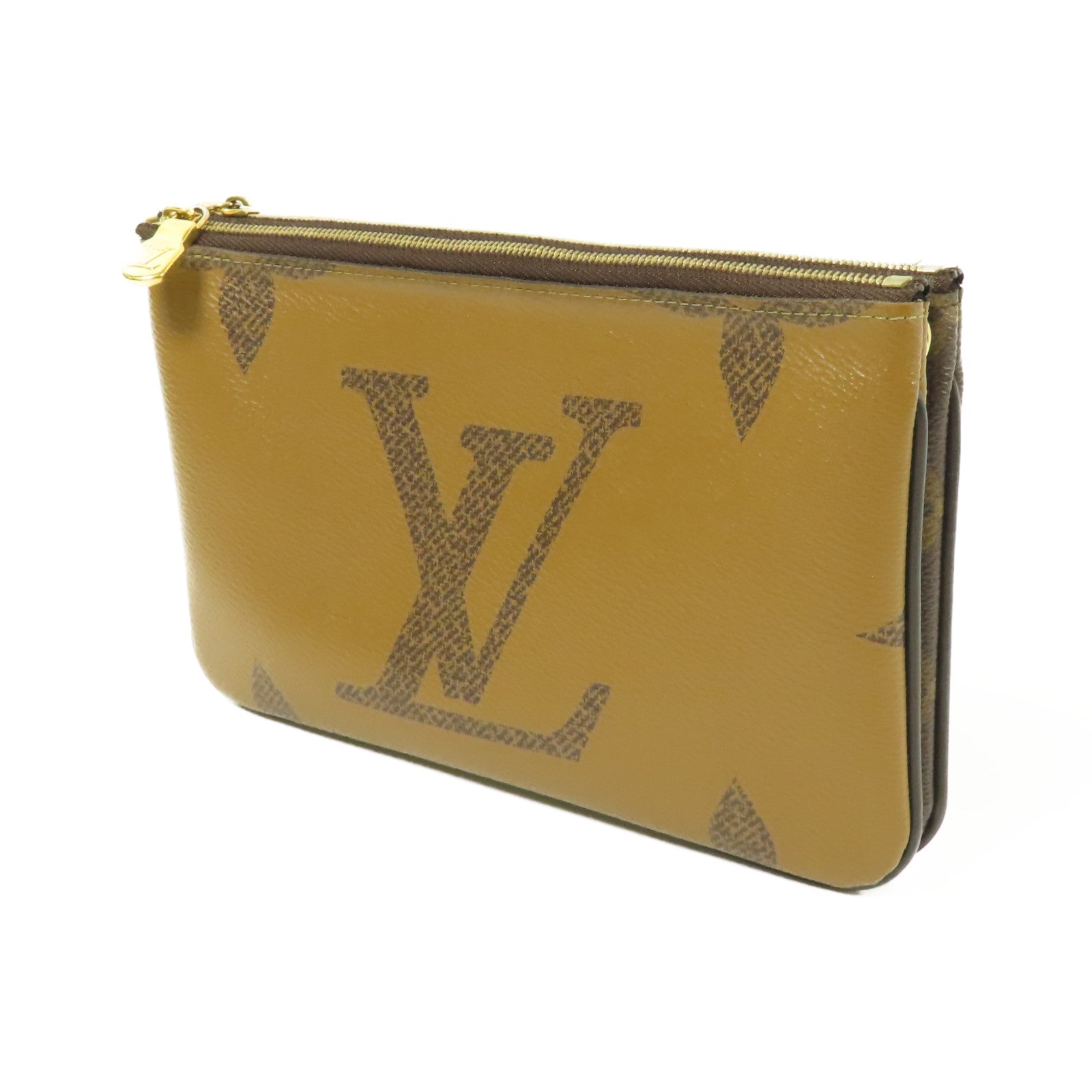 LOUIS VUITTON Monogram Giant Reverse Double Zip Pochette金扣肩背袋