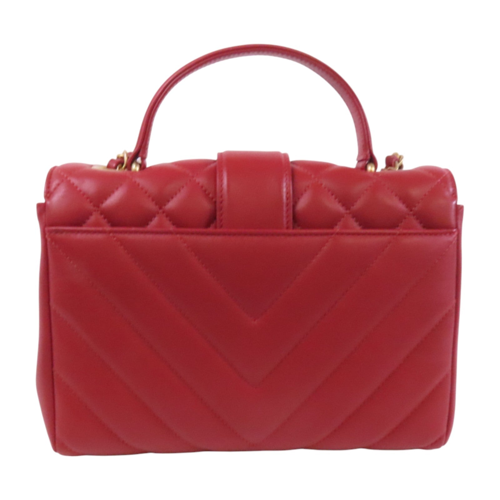 CHANEL 羊皮皮革2Way Shoulder Bag金扣鏈帶手挽肩背兩用袋