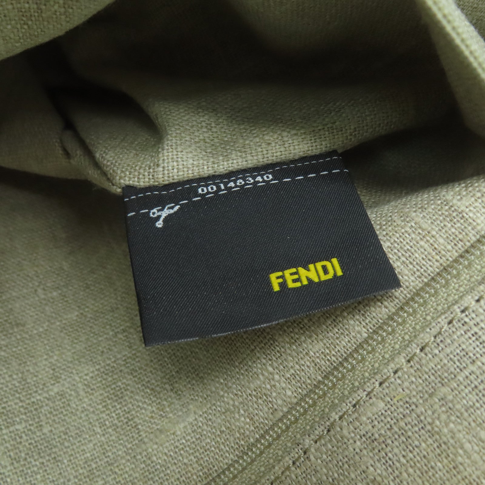 FENDI 【激減優惠】牛皮皮革Tote Bag金扣手挽袋淺啡色