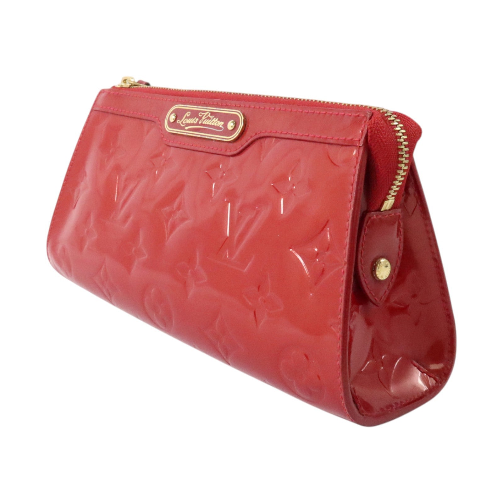 LOUIS VUITTON Monogram Vernis Trousse Cosmetic Pouch金扣小袋