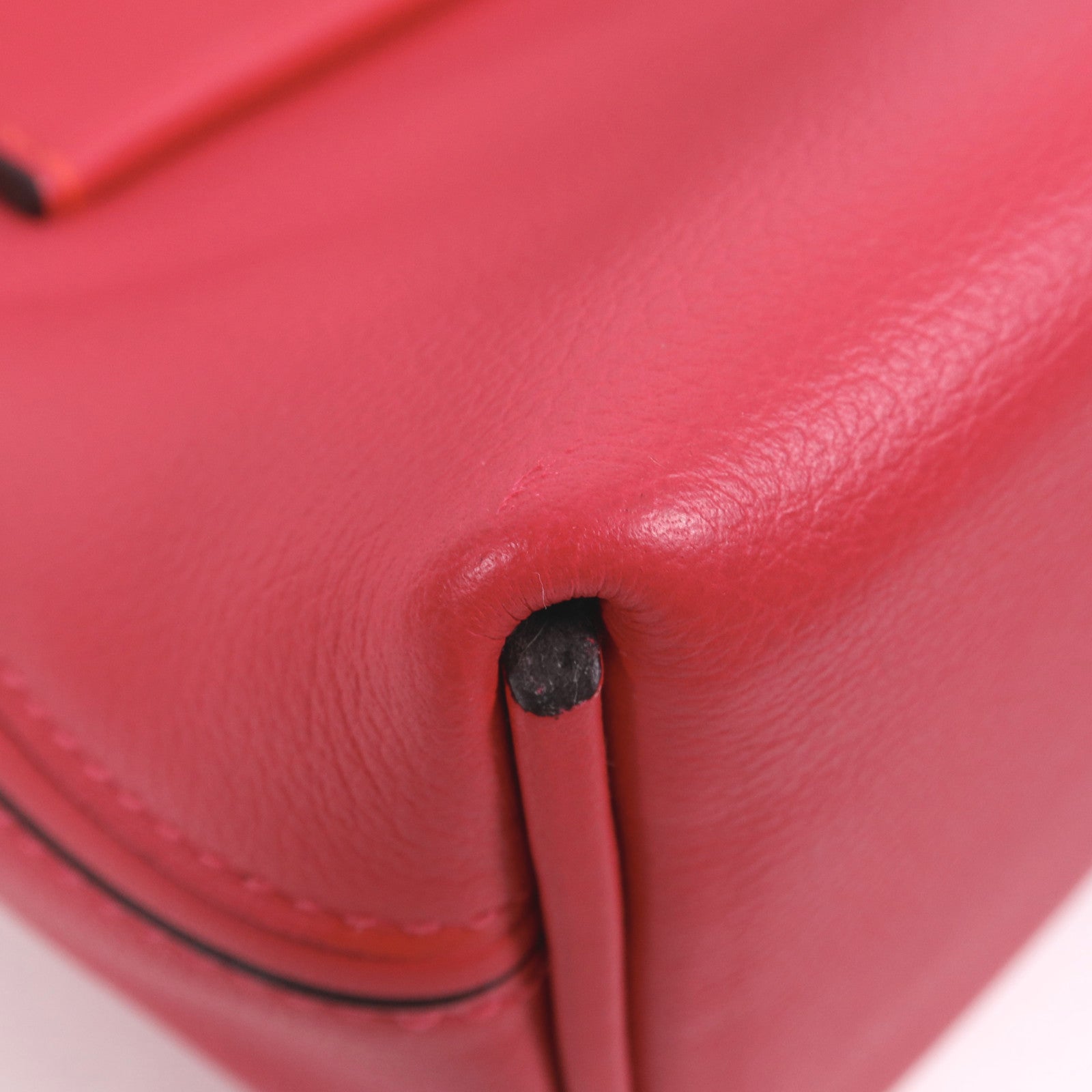 HERMES Evercolor皮革24/24 Mini銀扣手挽肩背兩用袋Framboise