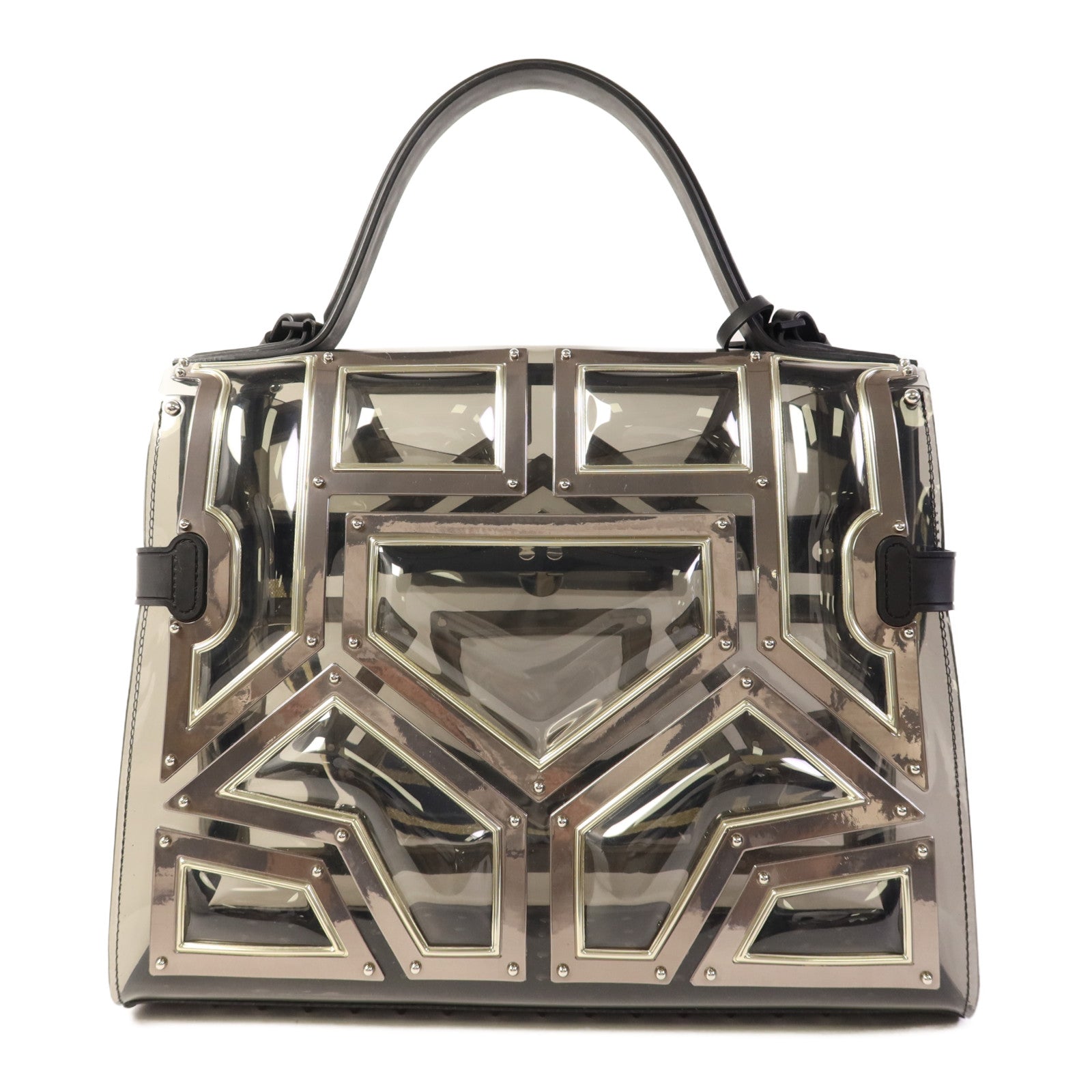 Delvaux PVC Tempete GM Gladiator Limited Edition銀扣手挽肩背兩用袋