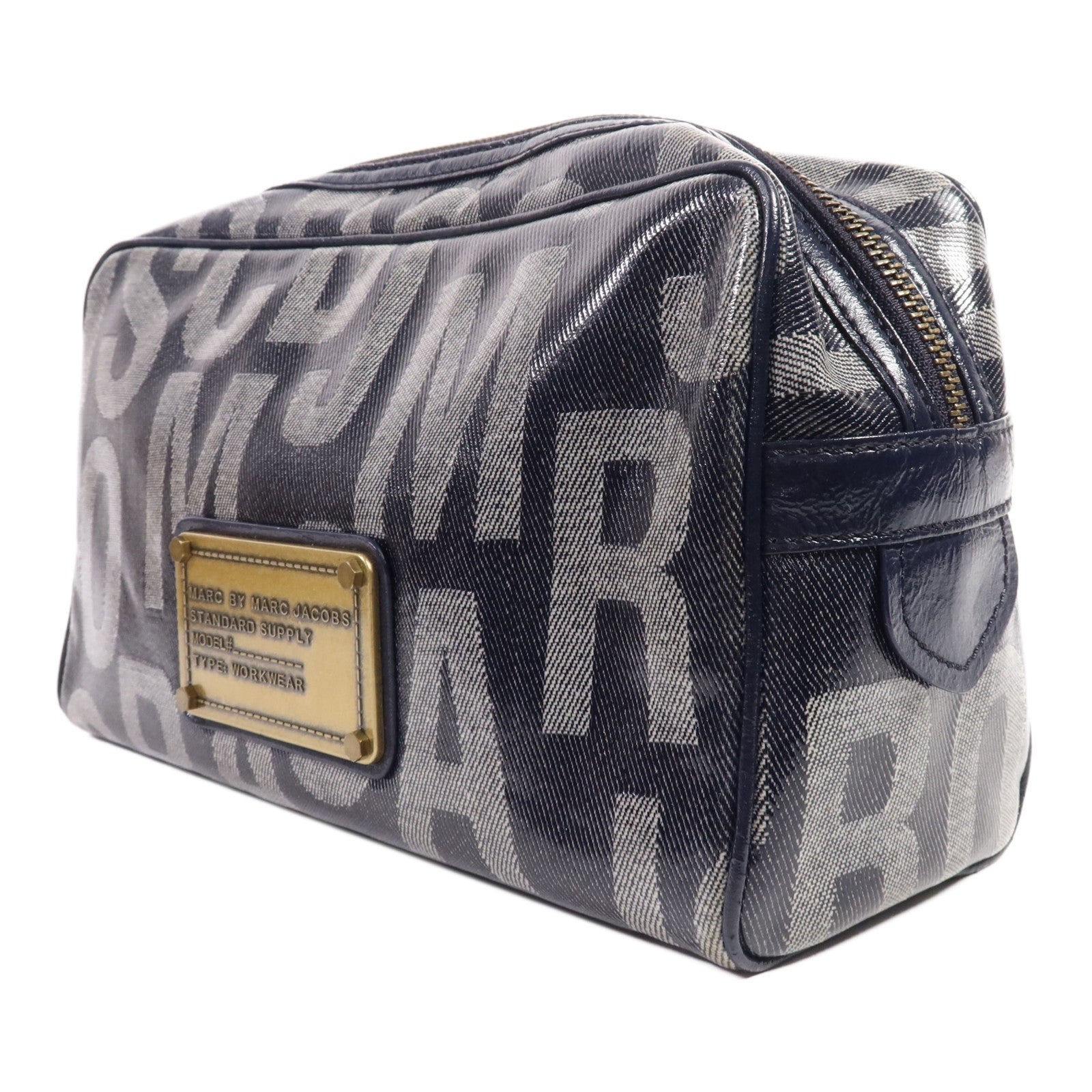 MARC BY MARC JACOBS 塗層帆布Pouch金扣手拿包