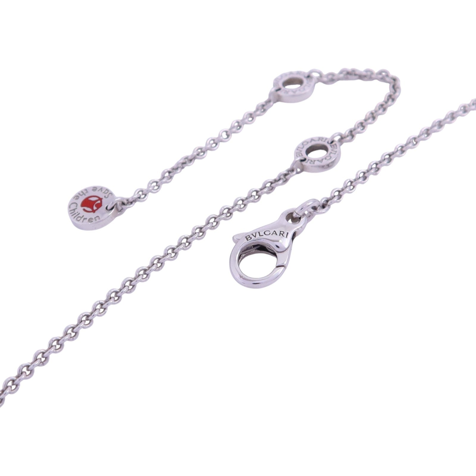 BVLGARI 925純銀/琺瑯Save The Children Necklace銀扣項鏈