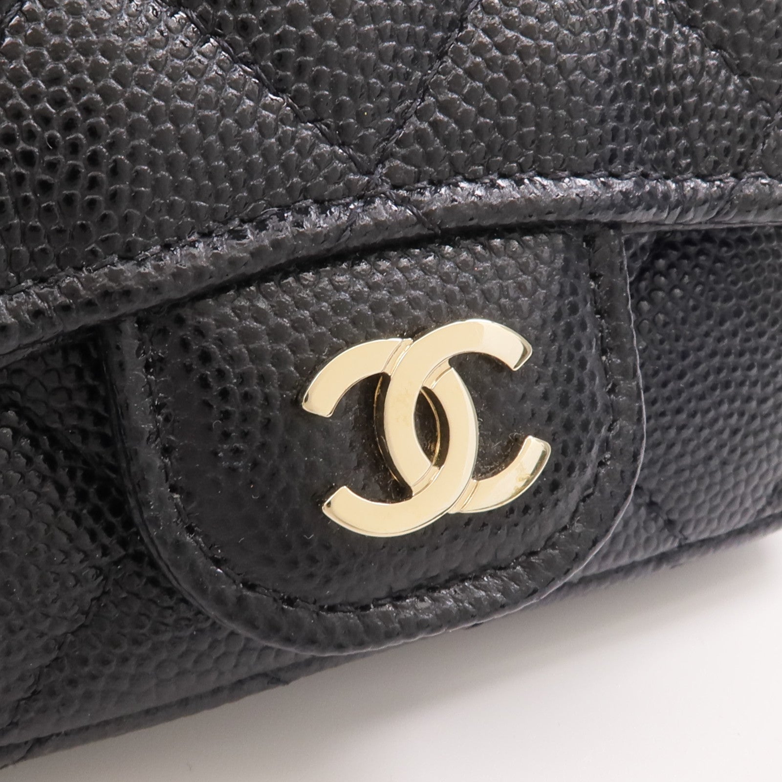 CHANEL 牛皮皮革Belt Bag金扣腰包