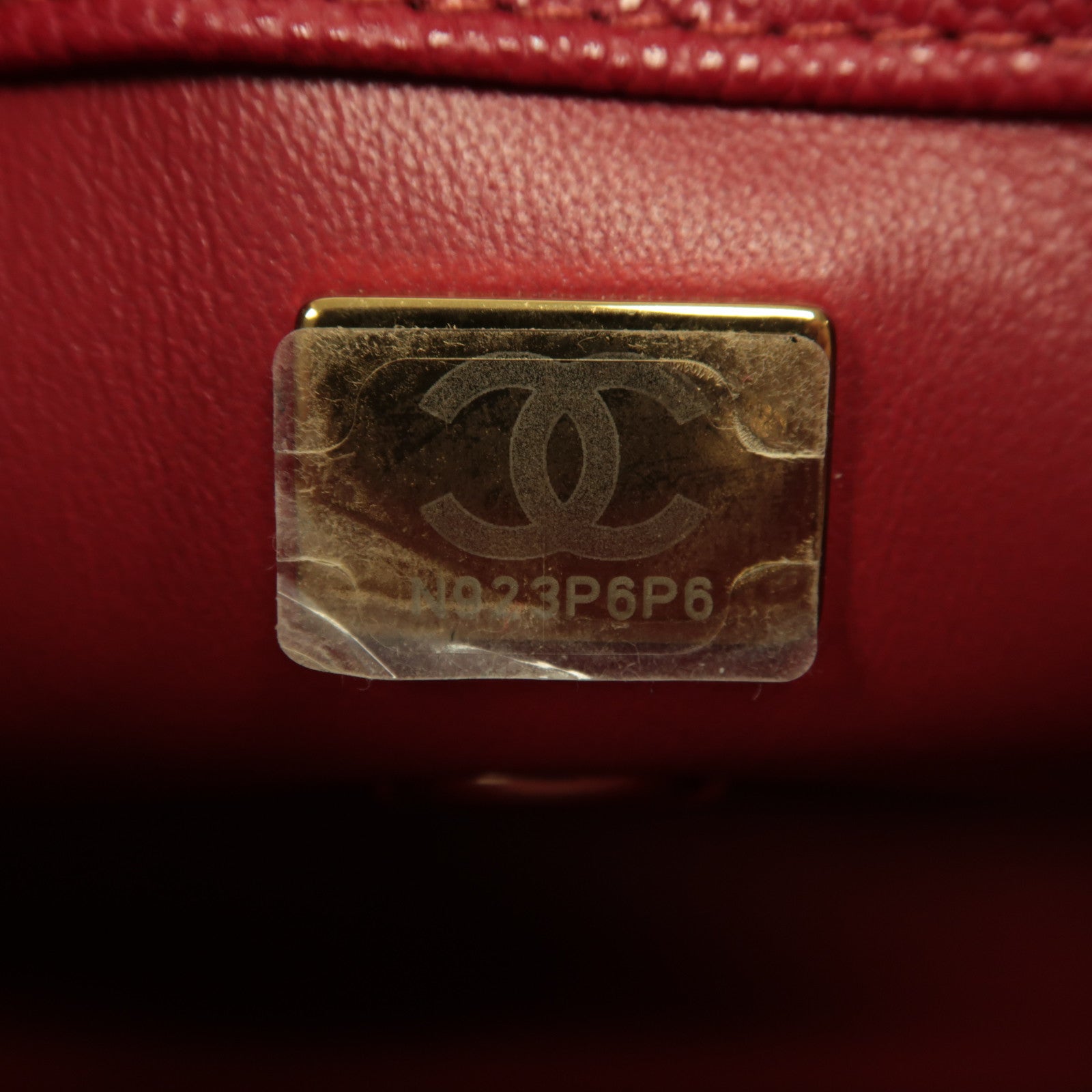 CHANEL 【激減優惠】菱格Caviar皮革Mini Coco Handle金扣手挽肩背兩用袋紅色