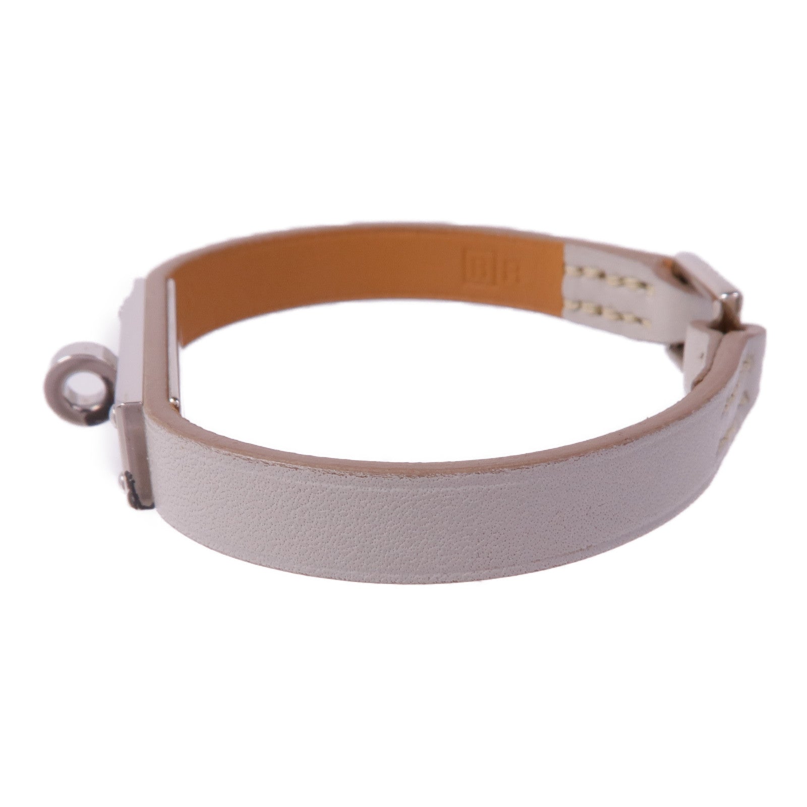 HERMES Swift皮革Micro Kelly Bracelet銀扣手帶
